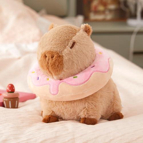 CozyWorld CozyWorld 10\" Capybara Stuffed Animals,Donut Capybara Plush Toys,Kawaii Capybara with Donut Plushie Toys,Cute Capybara Birthday Gift for Kids Boys and Girls