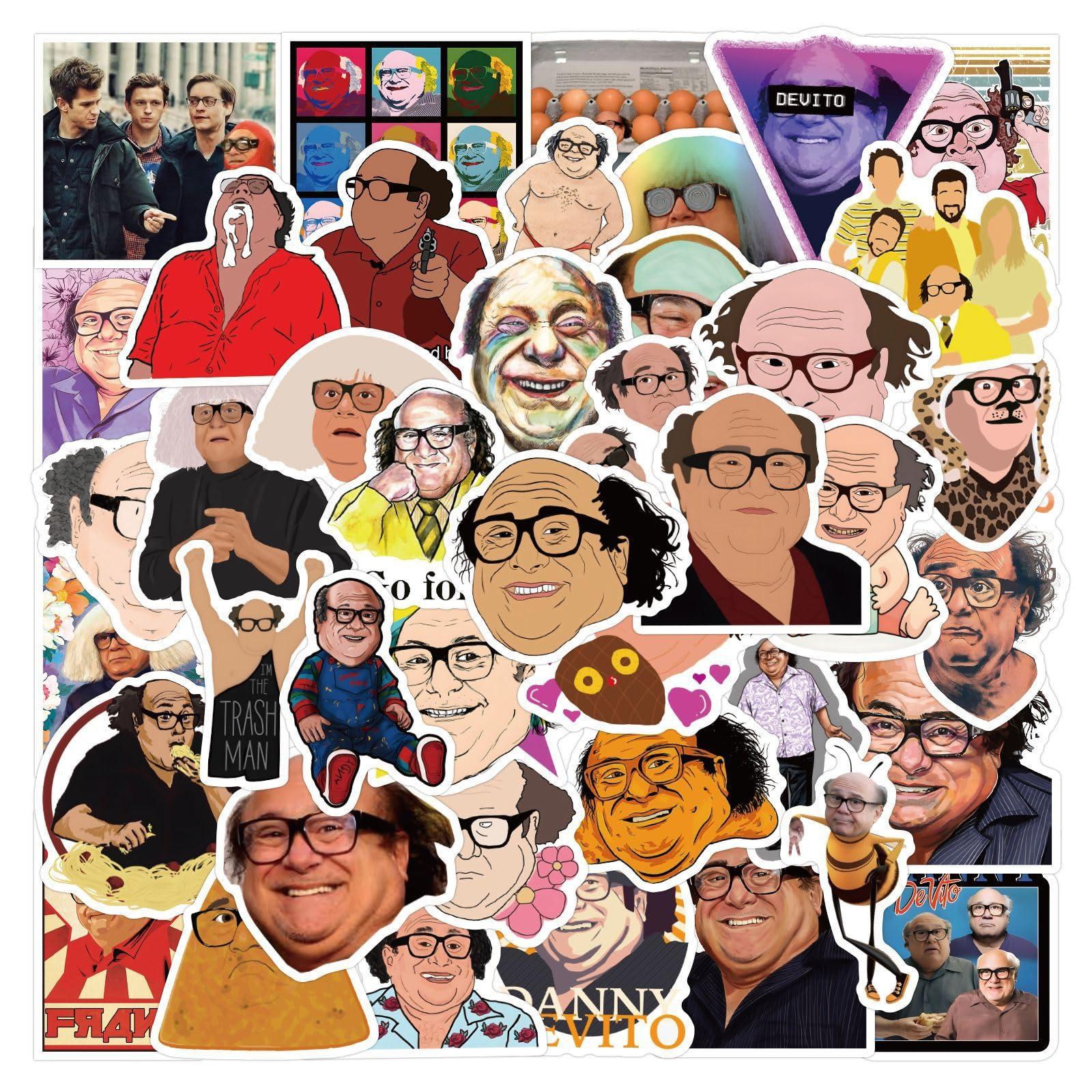 CHVISO CHVISO53 PCS Danny Devito Stickers, Meme Danny Dorito Sticker, Danny Devito Sticker Pack, Funny Meme Frank Reynolds Sticker, Danny Devito Meme Sticker, Alway Sunny Sticker Decals for Car Lapt