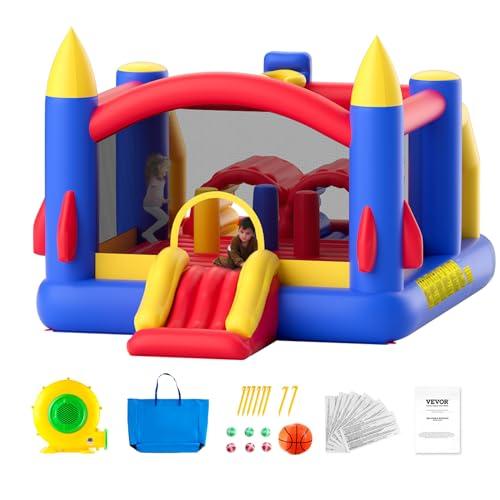 VEVOR VEVOR Outdoor Toys for Kids 5-12, Bounce House for Kids, Inflatable Nightclub Halloween Bounce House with Slide, Blower and Storage Bag, Birthday Christmas Party Gifts for Kids, 160x94x96 inch