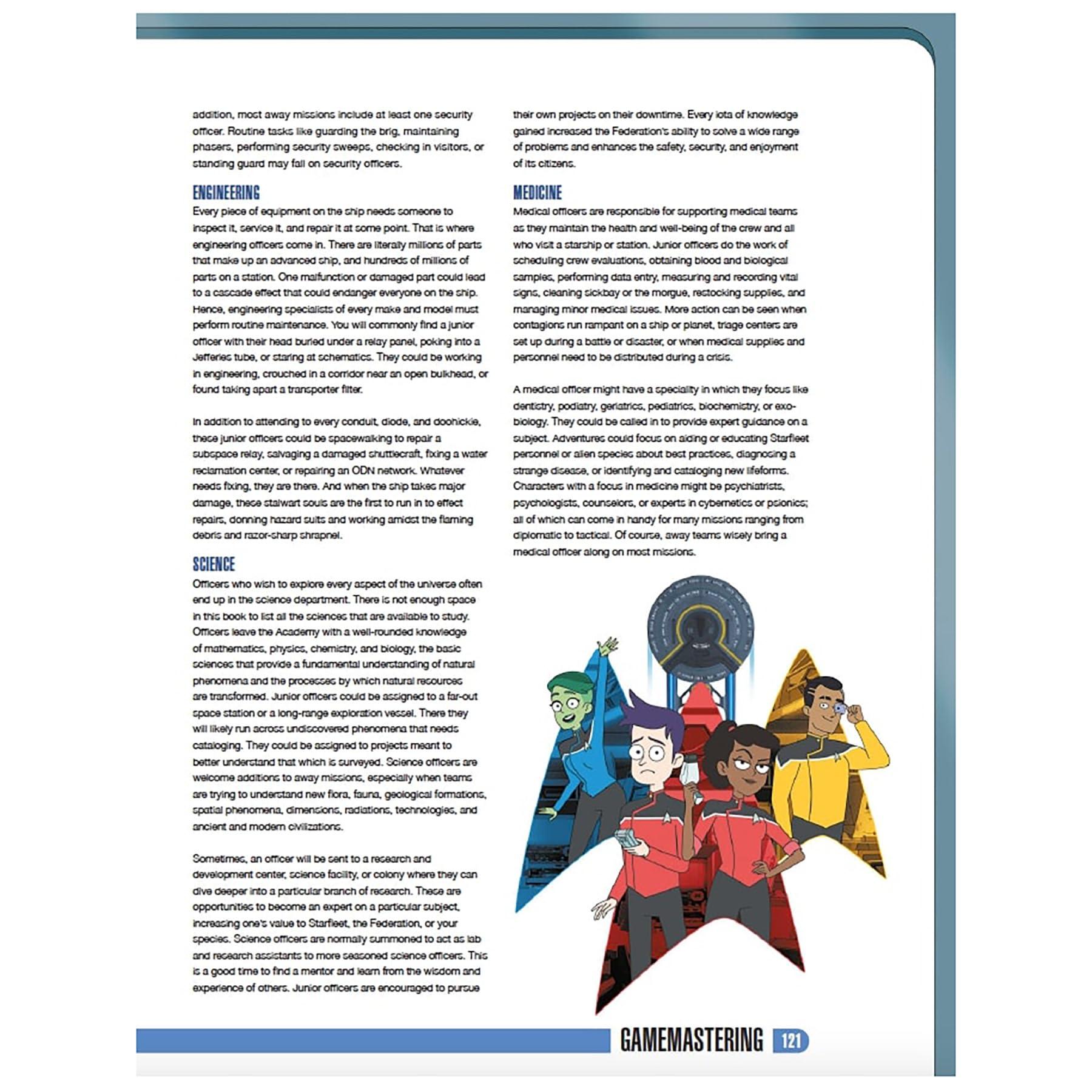 Modiphius Modiphius: Star Trek Adventures Star Trek: Lower Decks Campaign Guide - Expansion Hardcover RPG Book, New Content, Black