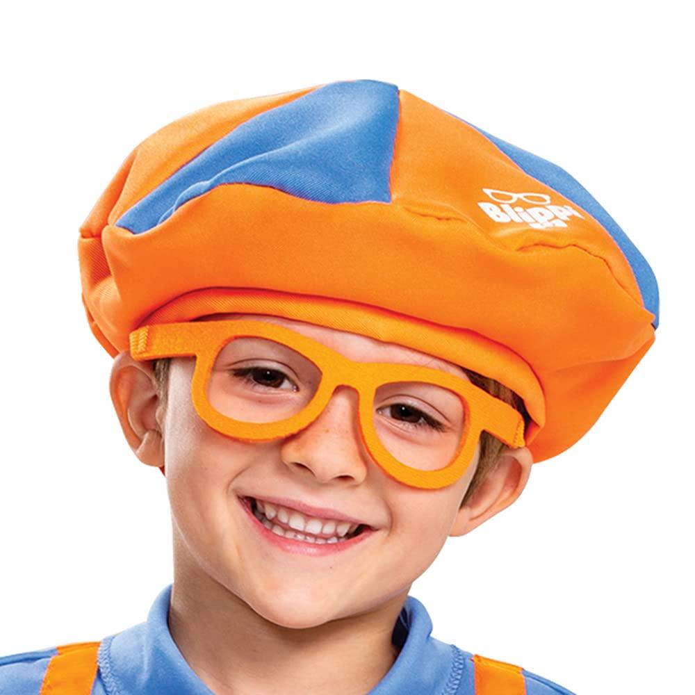 Disguise Blippi Costume for Kids, Official Blippi Jumpsuit Outfit with Hat and Bowtie, Classic Toddler Size Medium (3T-4T) Multicolored