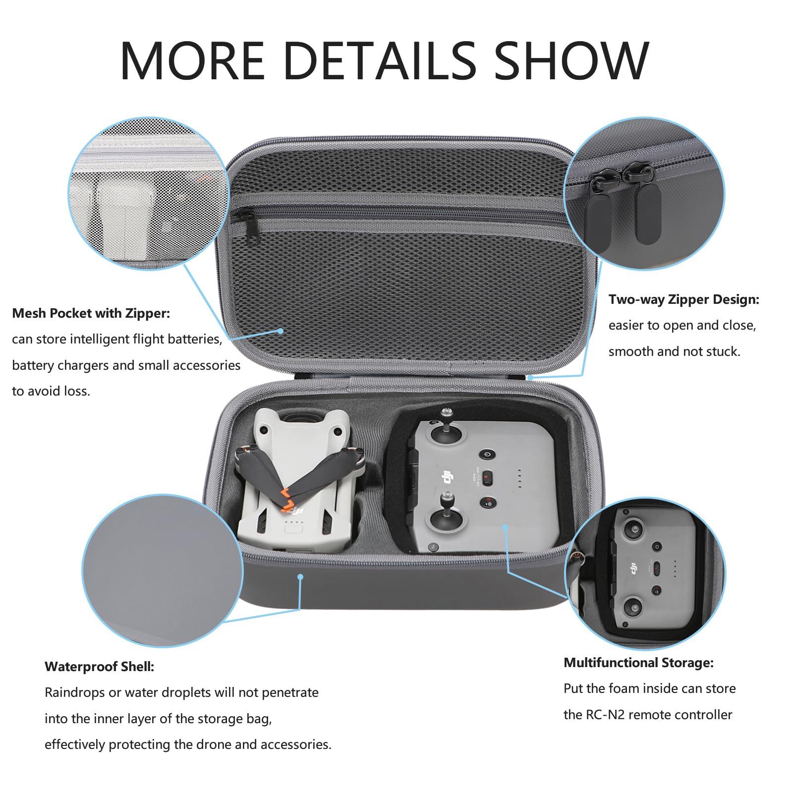 Flyekist Flyekist Storage Bag for DJI Mini 4 Pro -Newest Mini 4 Pro Drone Case Hard Shell Travel Carrying case Compatible with DJI Mini 4 Pro, DJI RC 2/DJI RC-N2 Remote Controller & Accessories