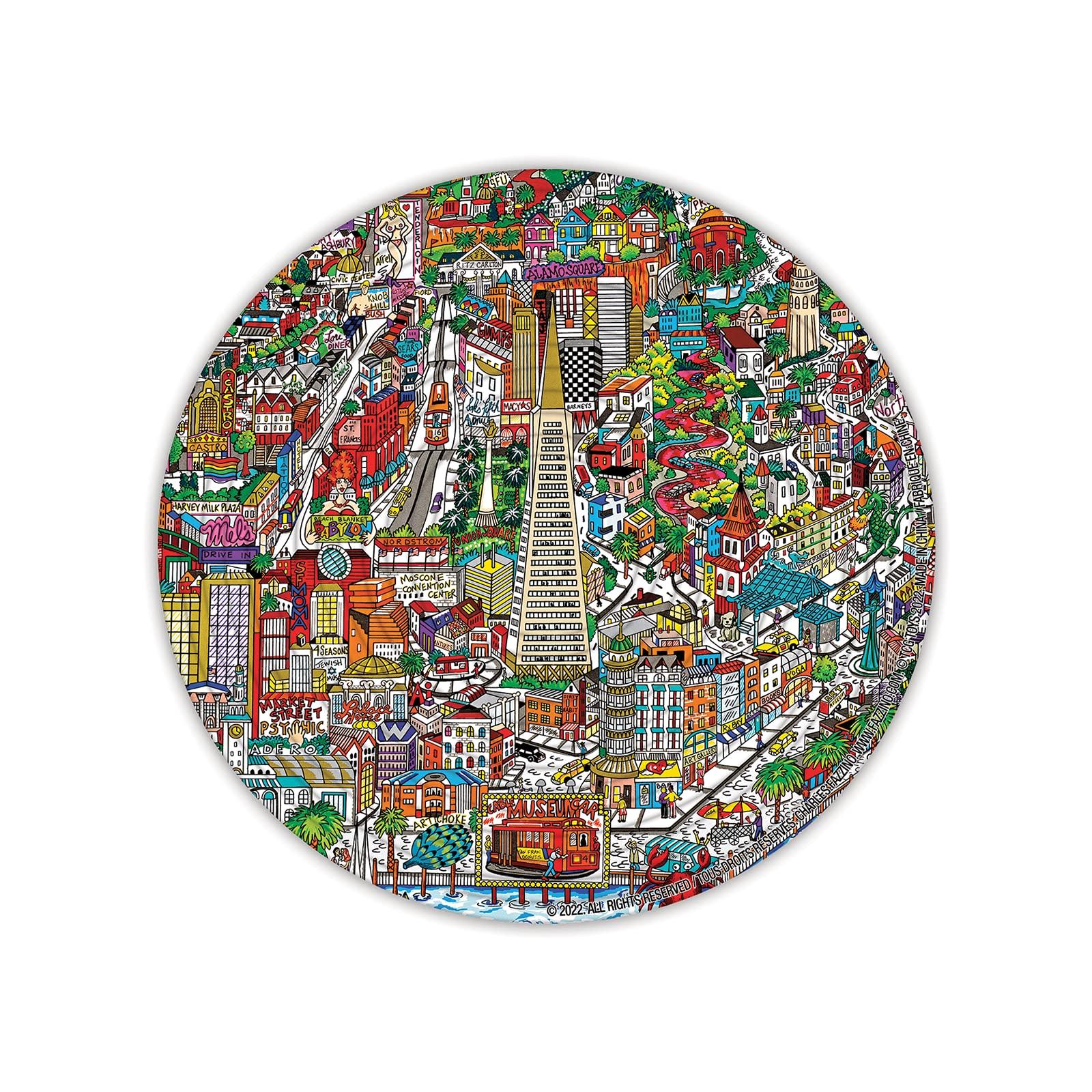 TCG Toys Spin Flip Puzzle - Charles Fazzino - Spin it, Flip it, Solve it! for Those who Love Brain teasers! Adult Fidget Toy. Great Gift for Mom, Dad, Teens, Men and Women