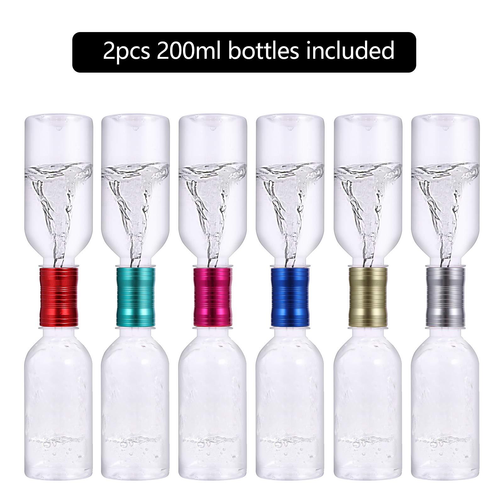 Waitahug Tornado Maker, Weather Toys, Ultra-Light Aluminum Connecting Tube, Including 2 Empty Bottles, Watertight Tornado Toy, Suitable for Kids' Science Experiments (Golden)