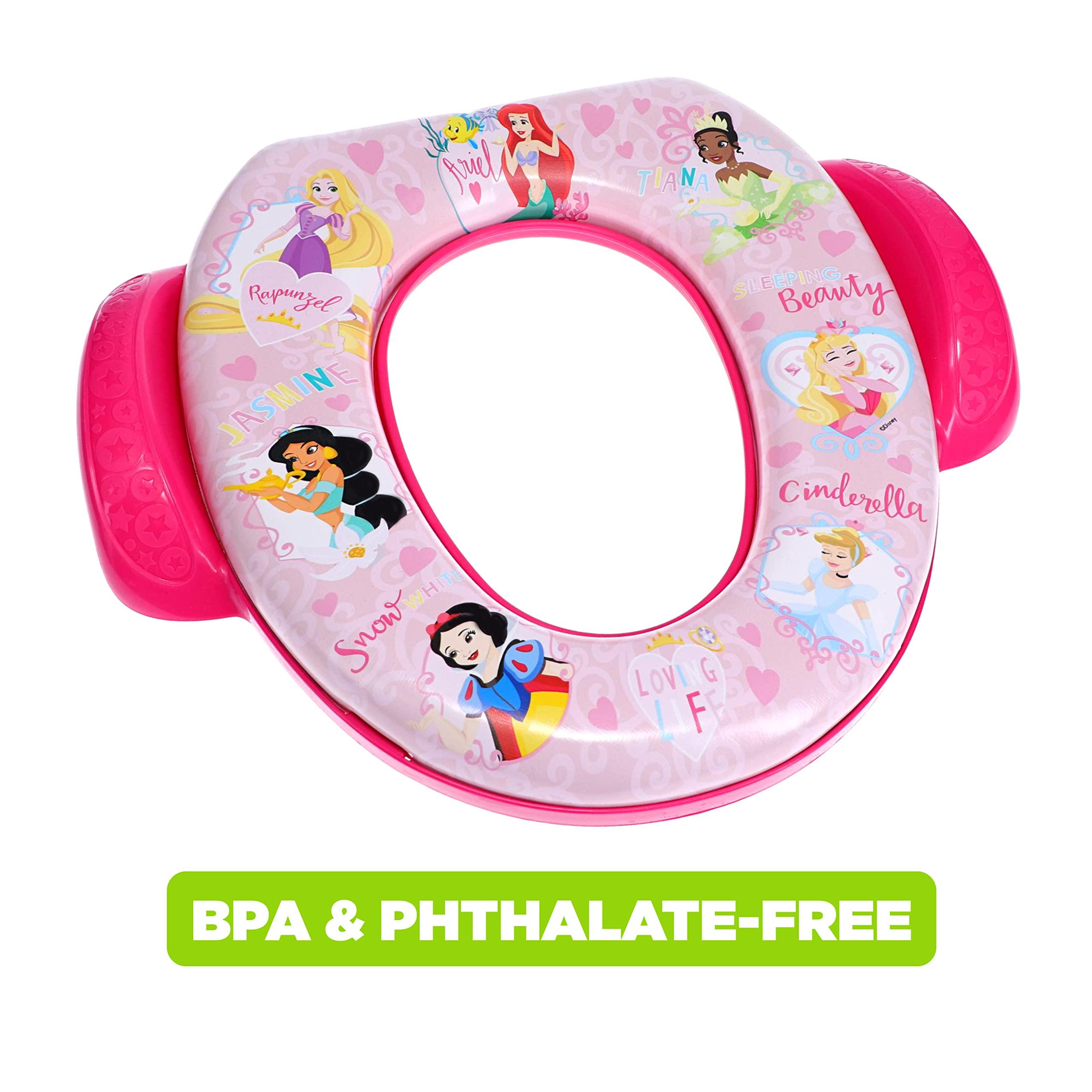Disney Disney Princess "Loving Life" Soft Potty Seat and Potty Training Seat - Soft Cushion, Baby Potty Training, Safe, Easy to Clean