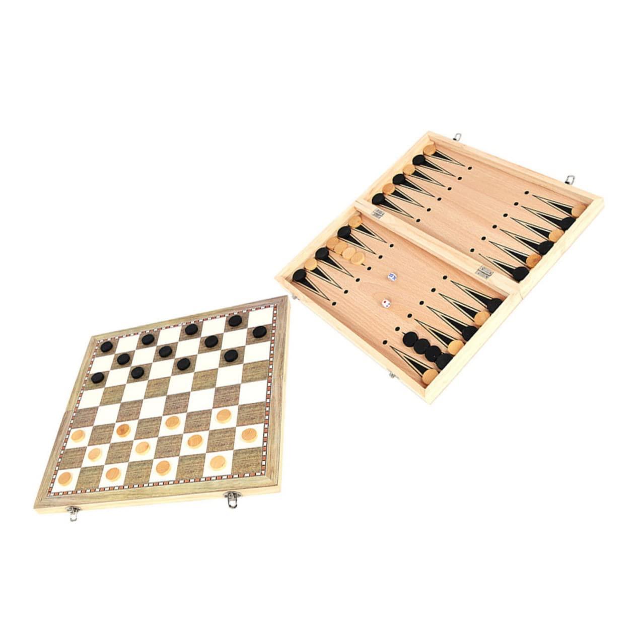 ibasenice ibasenice 1 Set International Chess Educational Chess Wooden Chess Kids Puzzle Plaything Chess Toy Wooden Folding Chess Adults West Chess Kids Toy Wood Chess Creative Chess Wooden West Chess