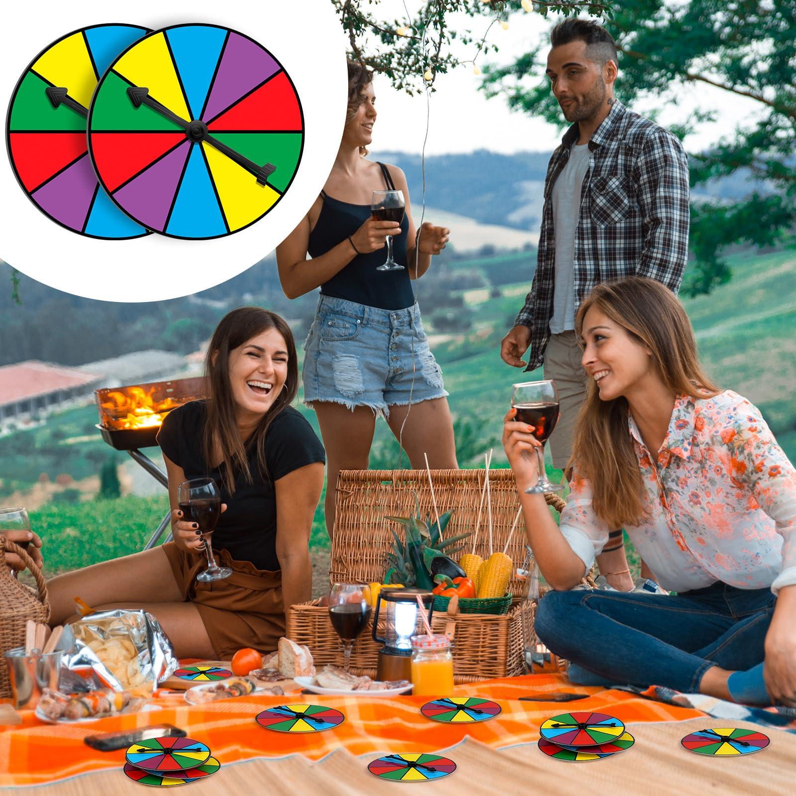 Chivao Chivao 10 Sets Game Spinner Wheel Square Blank Game Spinners Erasable Game Spinner Board with Plastic Rotating Arrows Math Spinner for Game Prizes (Bright Color,Novelty)