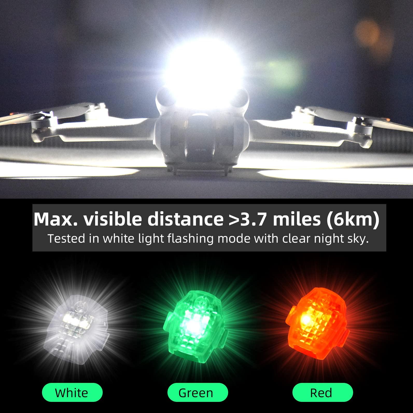 HeiyRC HeiyRC Mini 3 Pro Drone Strobe Light for DJI Air 3S 2S Mini 4K Avata 2 Neo Mini 4 Pro Mavic Mini 2 SE Mavic 3 Classic Accessory,Night Flight FAA Anti Collision Rechargable Led Lamp
