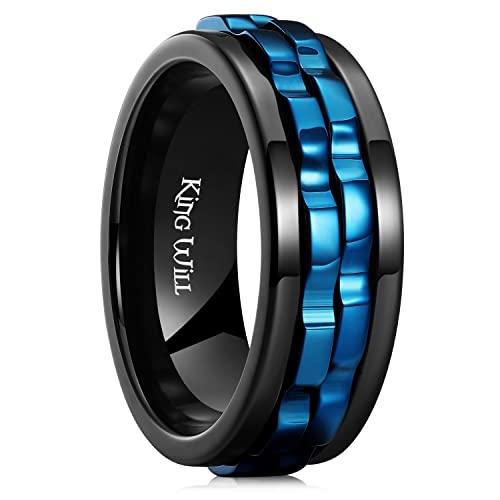 Mens titanium sales spinner rings