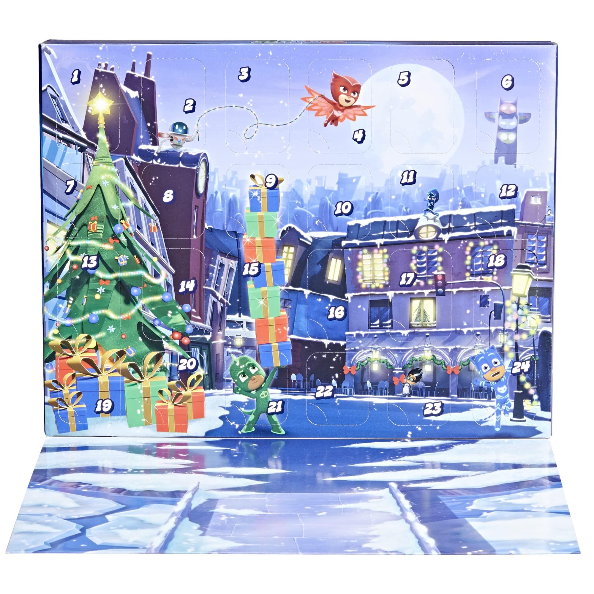 PJ Masks PJ Masks Kids Advent Calendar, 24 Daily Surprise Toys Including PJ Masks Action Figures, Accessories, and Stickers, Countdown Calendar, Ages 3 and Up
