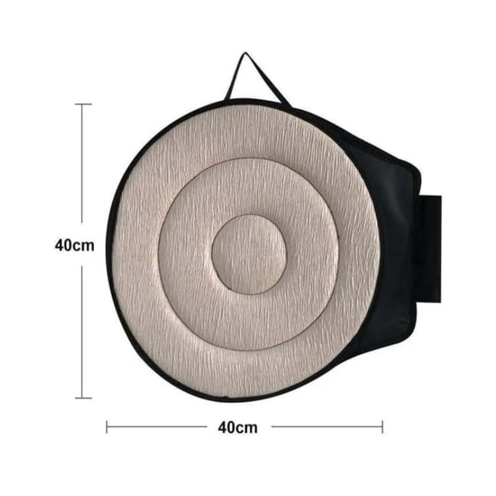 Krisuary No.Medicine 360 Rotating Seat Cushion, Swivel Seat Cushion 360 Degree Easy Turn Rotating Car Cushion Portable Disc Pad for Elderly, Ergonomically Designed Rotating Seat Cushion for Car (Coffee)