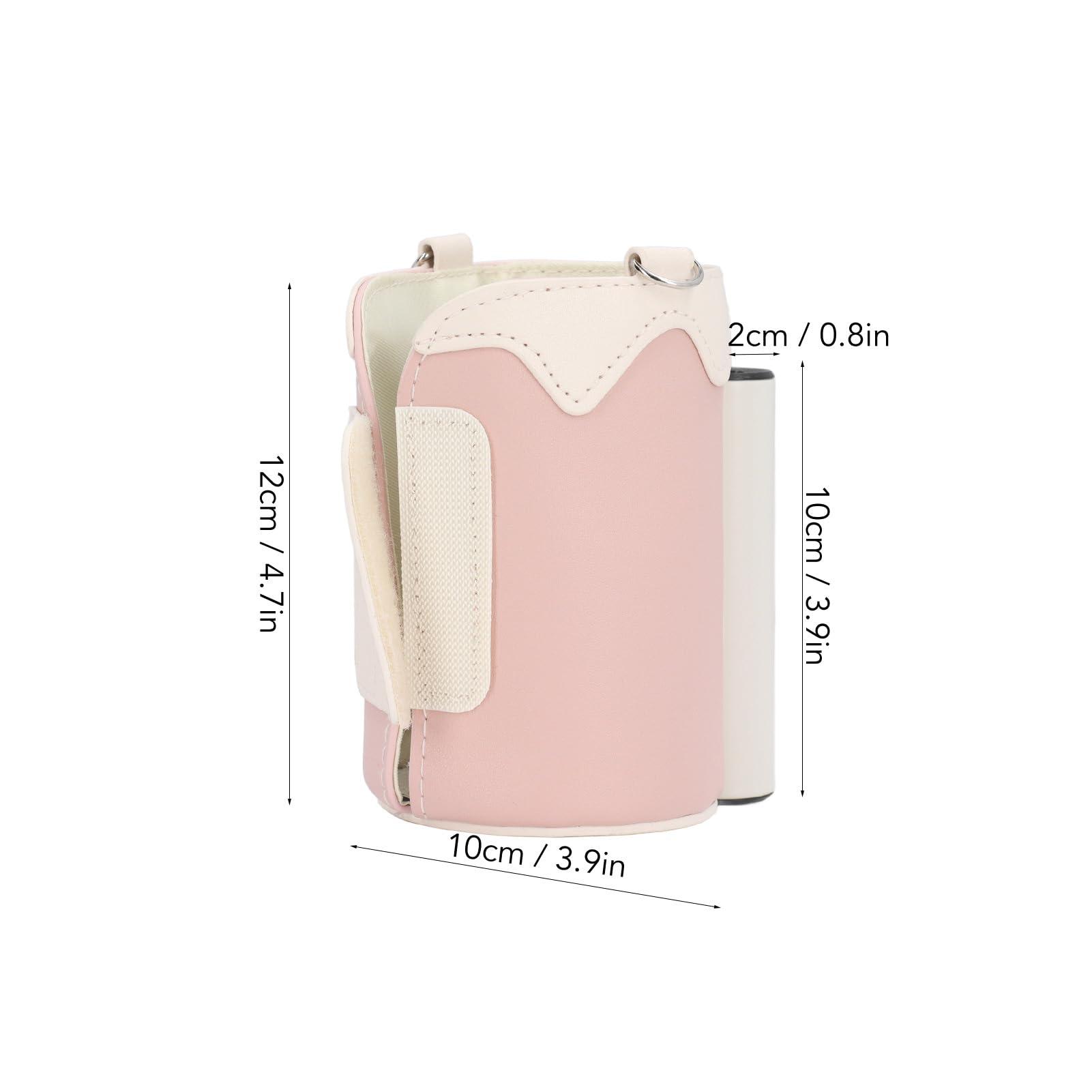 WOHPNLE Adjust Milk Warmer Bag, Baby Bottle Warmer Bag Portable Bottle Warmer Rechargeable Universal Milk Warmer Bag for Travel Home(Pink)