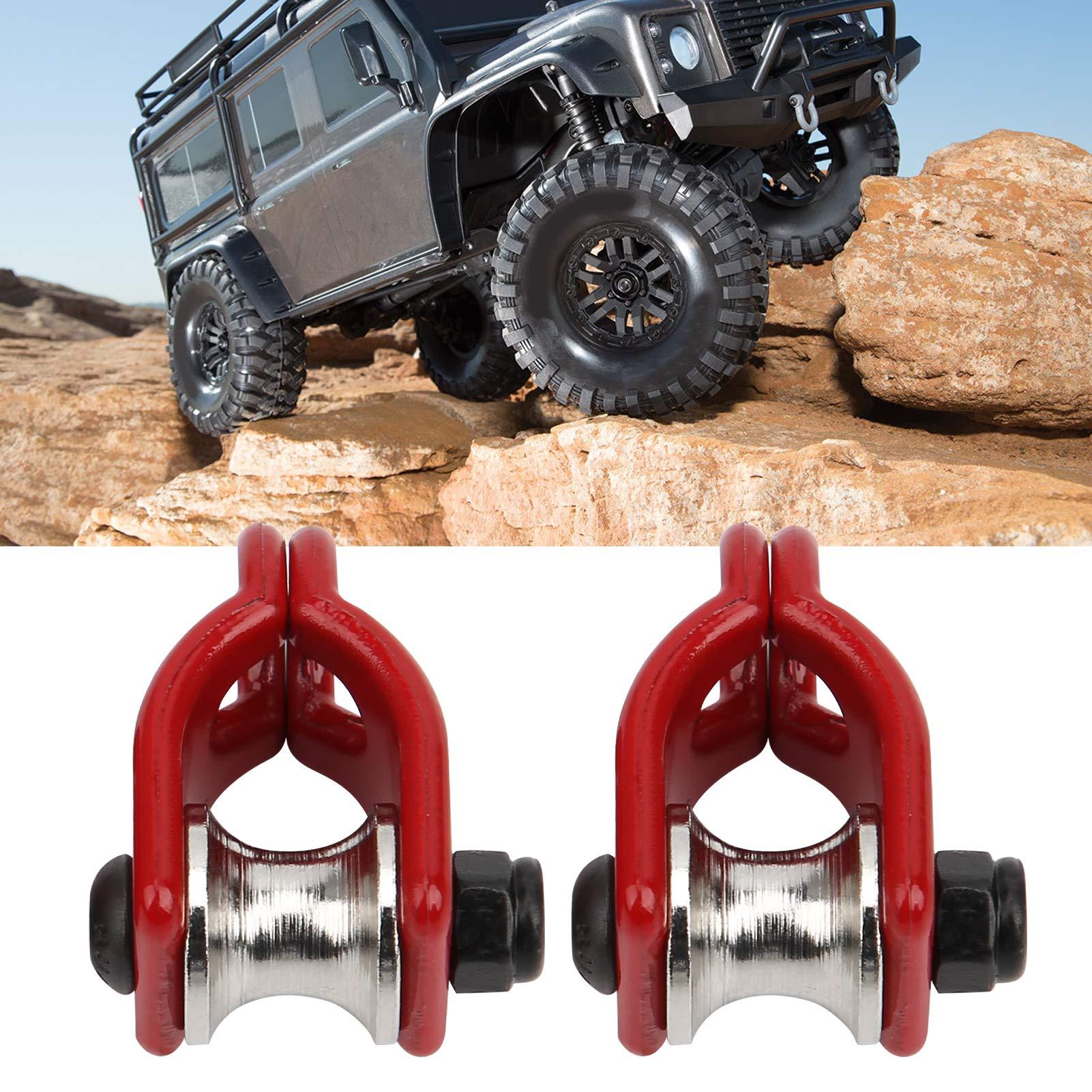 VGEBY RC Lifting Pulley, 2PCS Lifting Pulley Upgrade Parts 1/10 Scale RC Car Lifting Pulley Vehicle Scale Accessories for HSP REDCAT Crawler Car Crawler(Type A) 1/10 Scale Rc Tow Winch Shackle Rc Winch