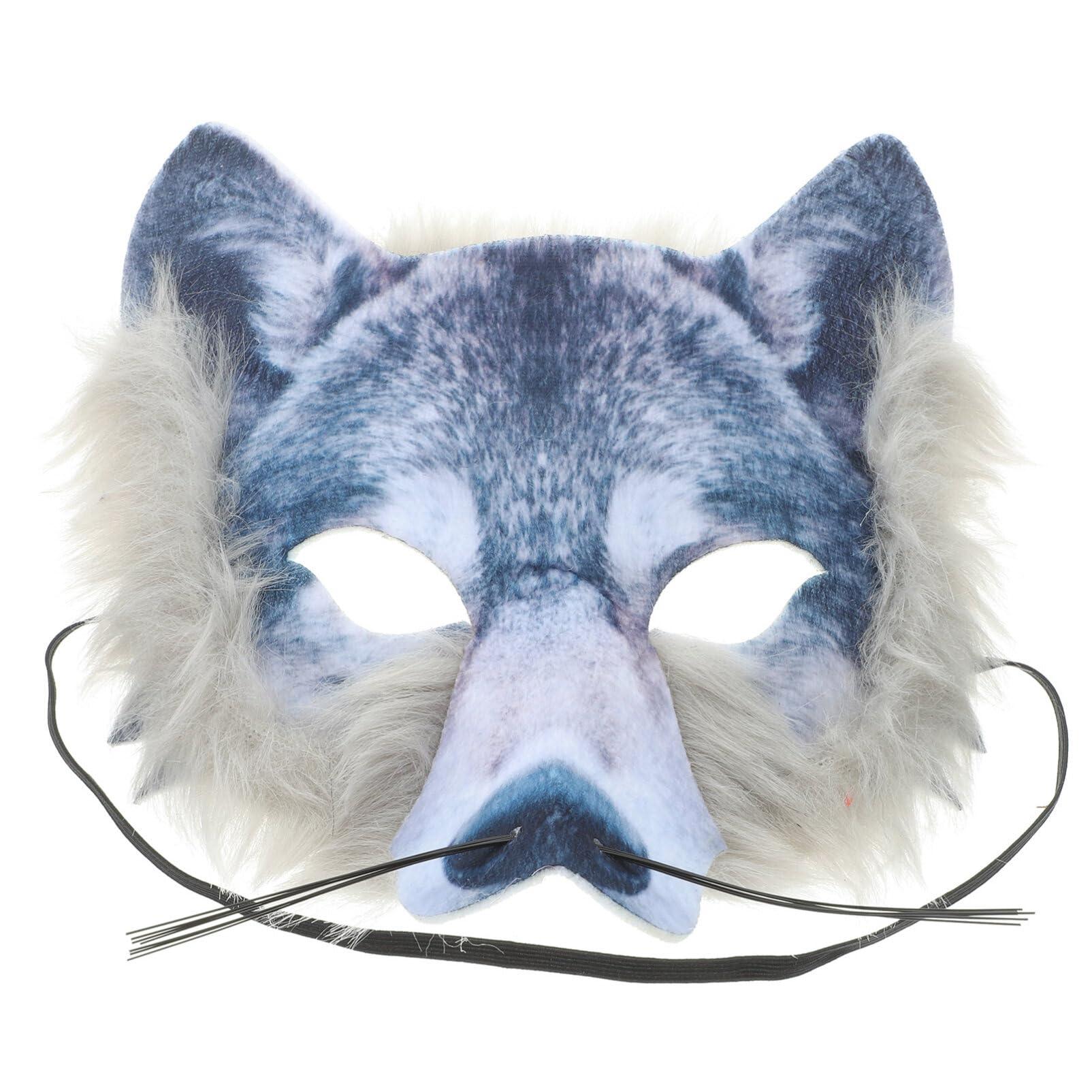 JOINPAYA JOINPAYA Wolf Mask: Furry wolf Mask Halloween Wolf Masks Wolf Costume Accessories for Cosplay Costume Fancy Dress Party