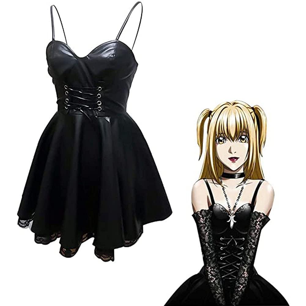 QAHEART QAHEART Japanese Anime Character Misa Amane Cosplay Outfit Halloween Costumes Carnival Uniform Dress Black Fancy Dress