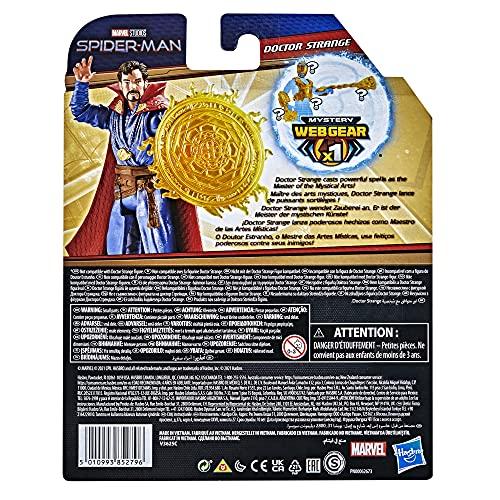 Spider-Man Spider-Man Marvel 6-Inch Mystery Web Gear Doctor Strange Action Figure, Includes Mystery Web Gear Armor Accessory and Character Accessory, Ages 4 and Up