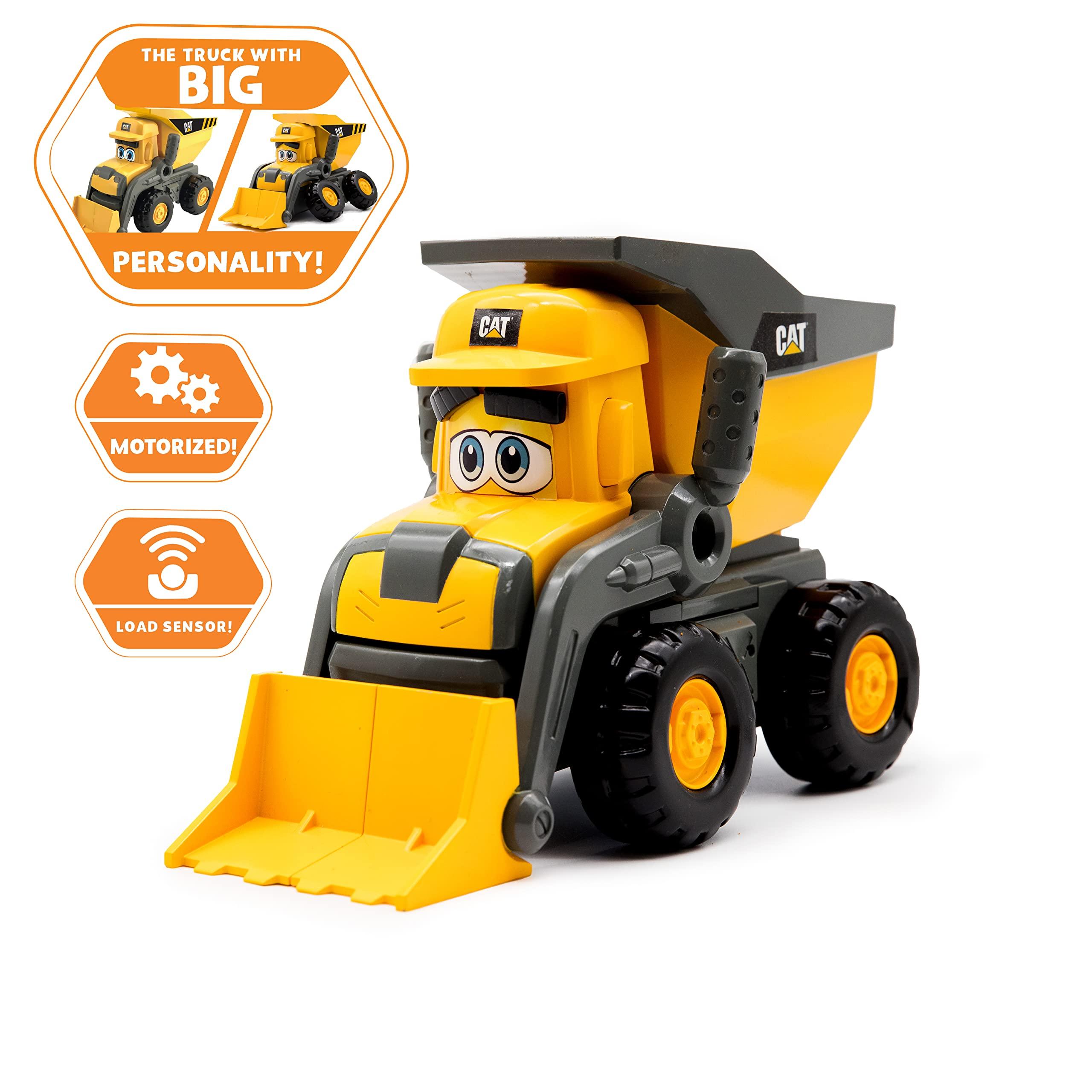 CAT CAT Construction Toys, Junior Crew Tipper - Interactive Dump Truck Toy - 50+ Phrases & Sounds, Motorized Facial Movement, Great 2 Year Old Toys for Boys