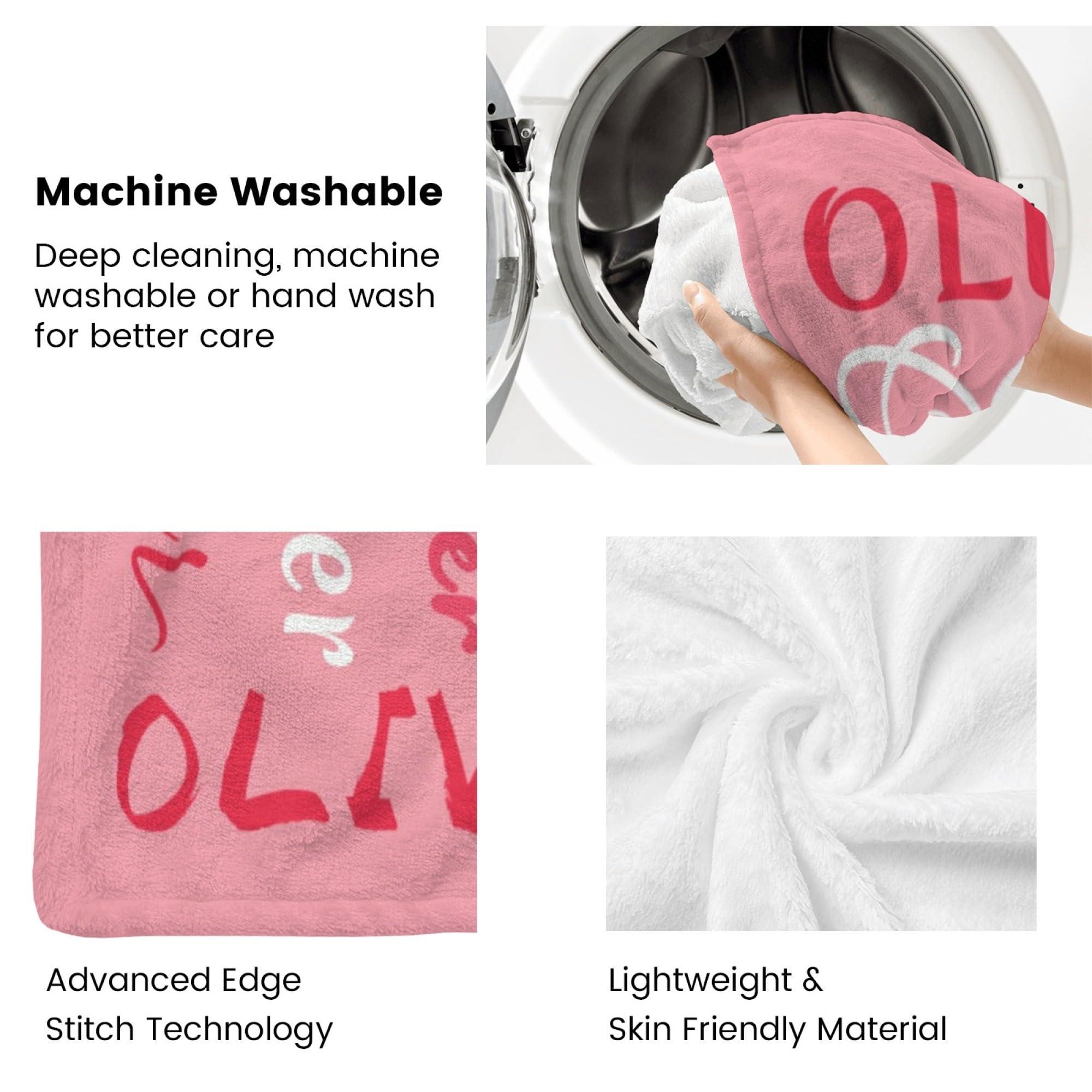 Diyrap Diyrap Personalized Baby Blanket with Name - Custom Newborn Gift