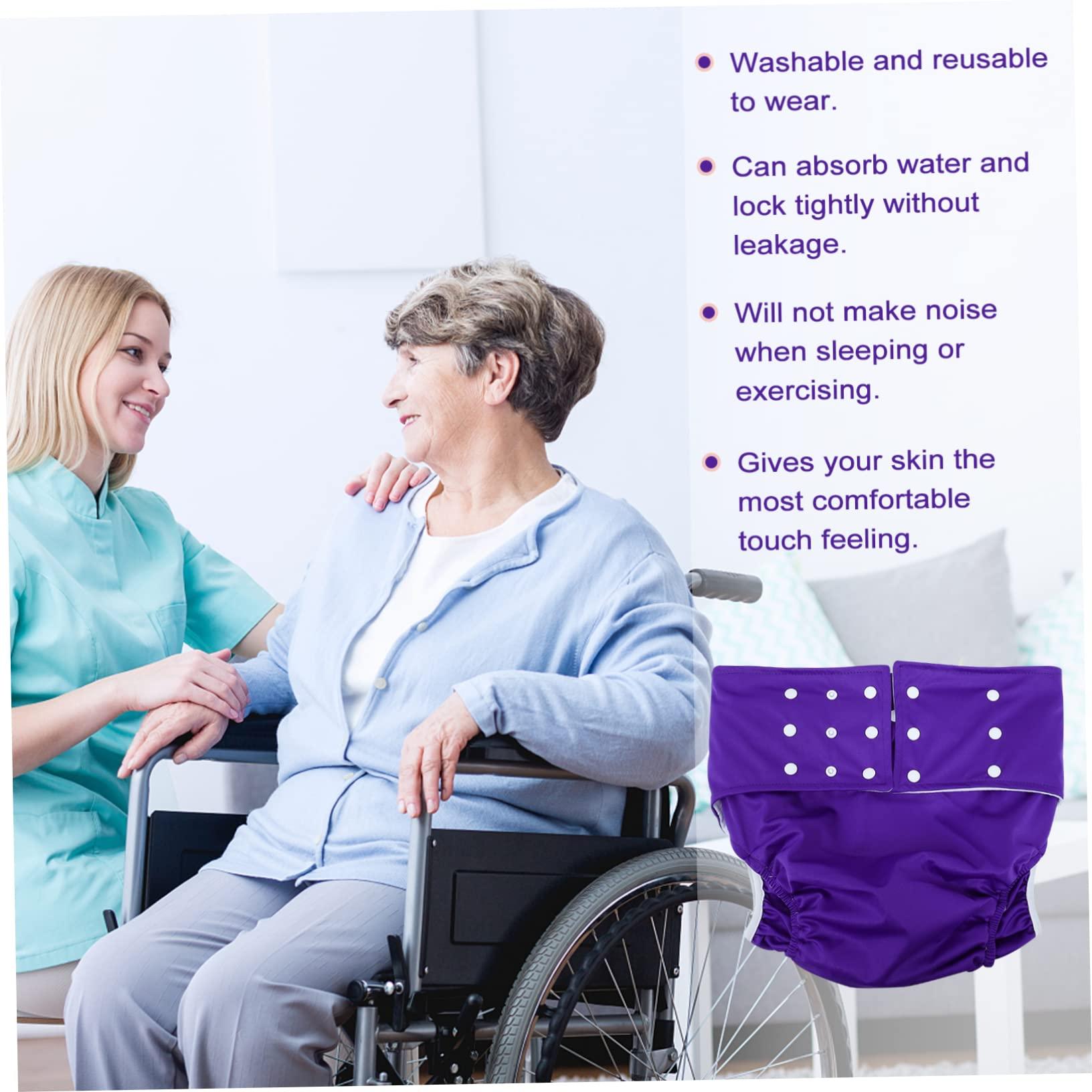 COLLBATH COLLBATH 1pc Breathable Adult Nappy Waterproof Design Reusable Washable Diaper for Women