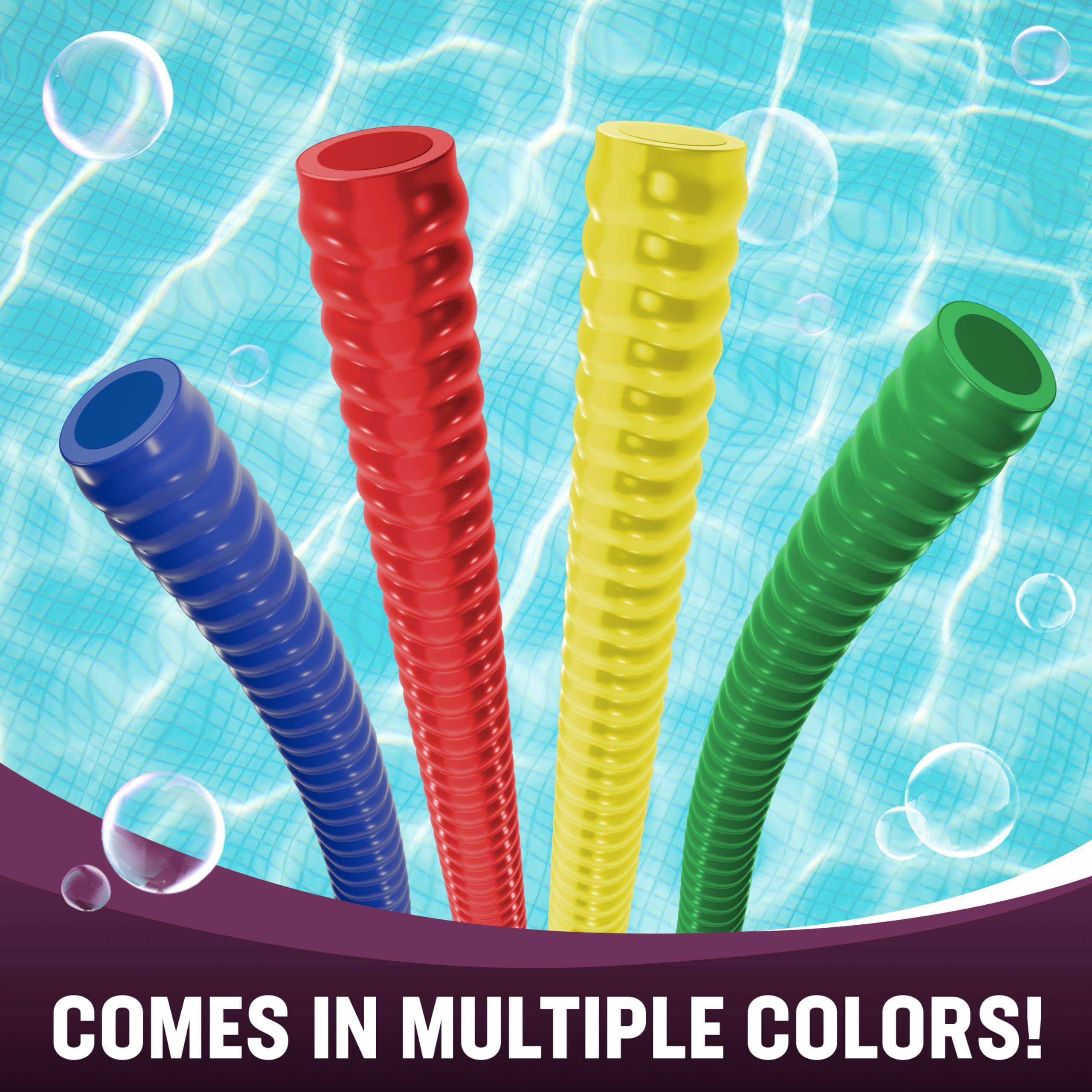Kemp USA Kemp USA Pool Noodle - Kids & Adult Swimming Pool Floats - 3.5' UV-Resistant, Non-Slip Ribbed Texture - Comfortable Body-Conforming Foam Design Swimming Noodle (RED)