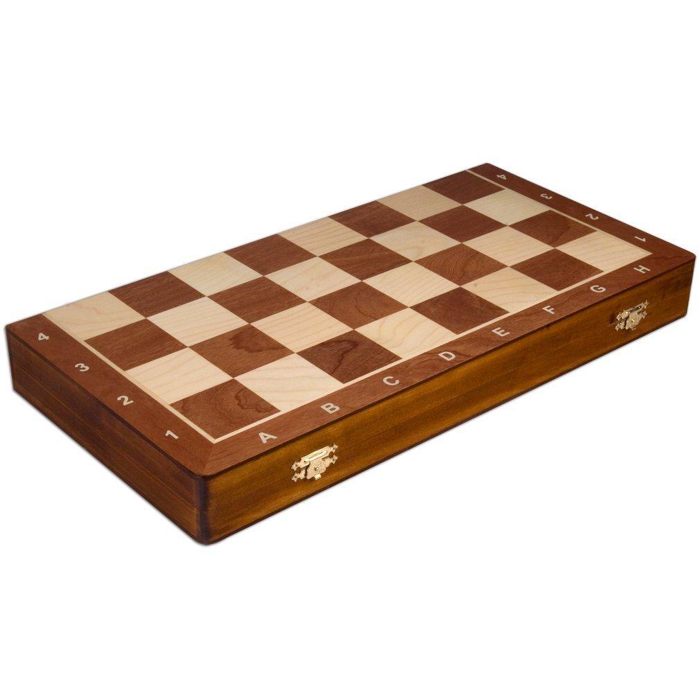 Wegiel Wegiel Handmade European Professional Tournament Chess Set With Wood Case - Hand Carved Wood Chess Pieces & Storage Box To Store All The Piece