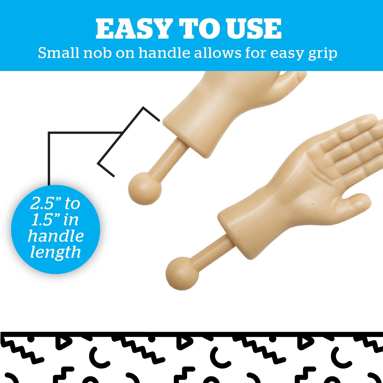 BigMouth Inc BigMouth Inc Tiny Hands Gag Gifts Baby Hands on a Stick - Fake Small Hands for Costumes and Pranks - Funny Stick Puppets - Party Assortment Set of 4