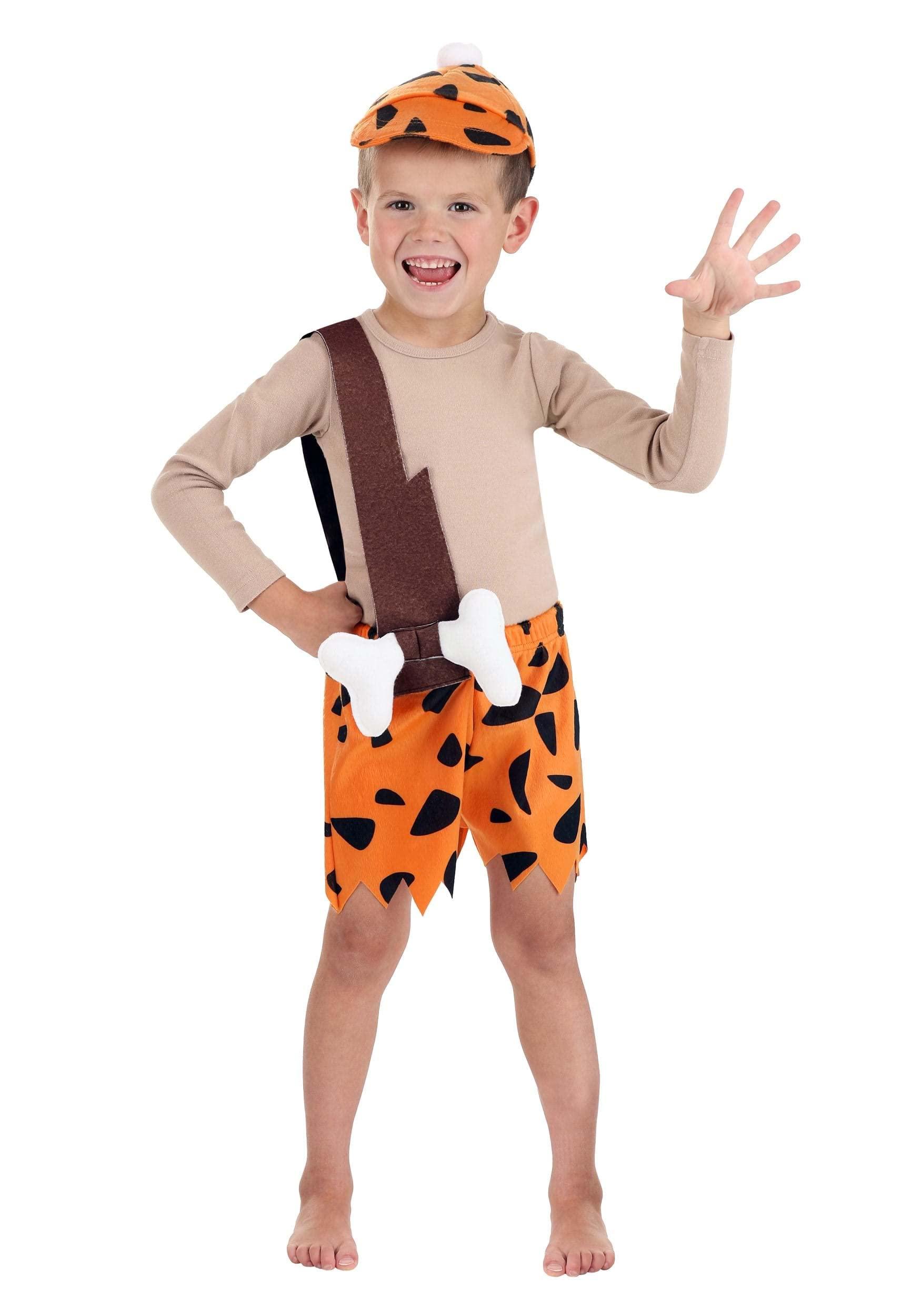Fun Costumes Flintstones BAMM-BAMM Rubble Costume for Toddlers, Flintstones Baby Caveman Outfit, Bedrock Cosplay & Halloween S Multicolor