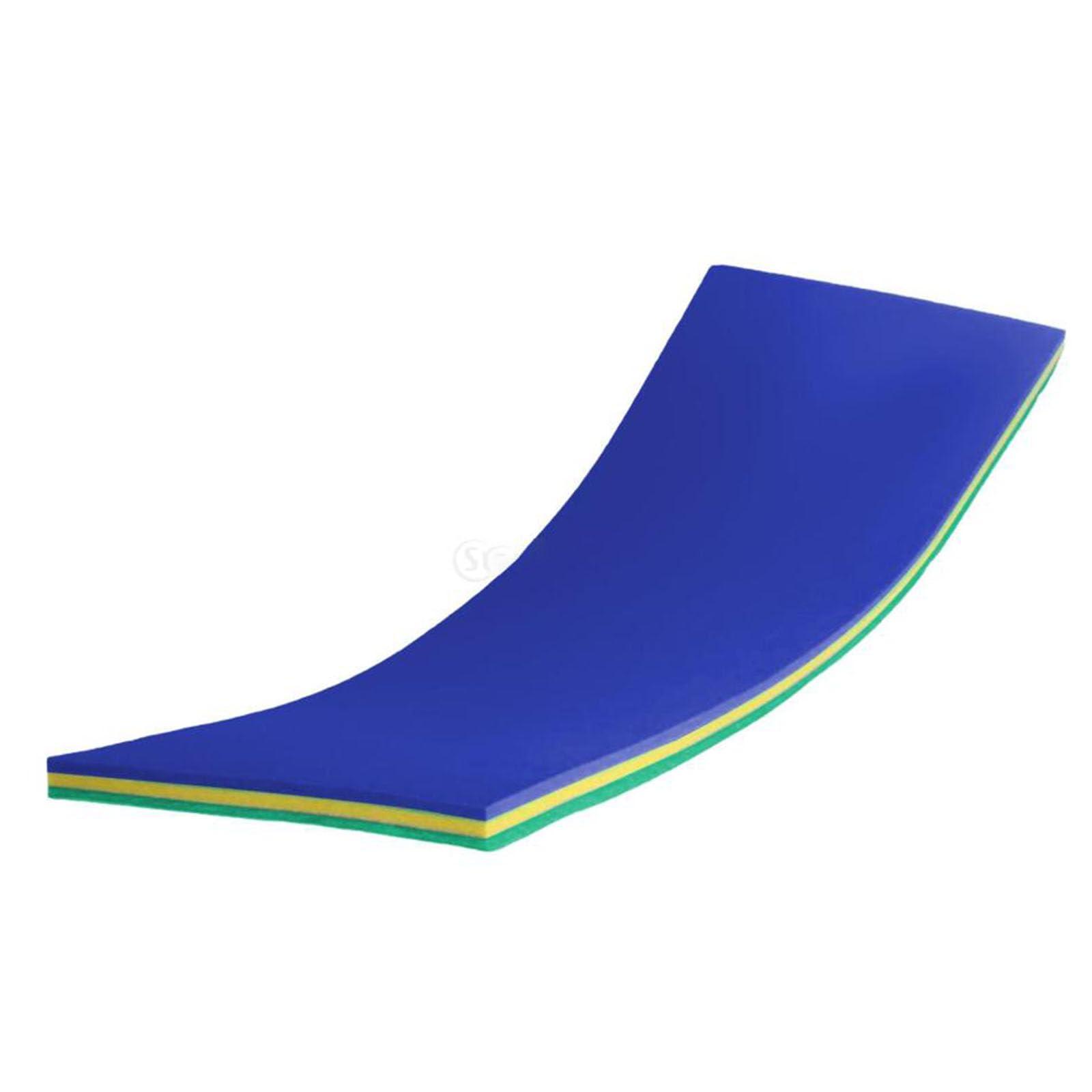 Vaveren Vaveren Water Float Mat Float Blanket Water Recreation Relaxing Float Pad Floats Mattress for Boating Lake Party Summer Outside, Blue Yellow Blue, 110cmx40cmx3.3cm