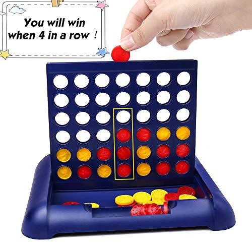 IAMGlobal IAMGlobal 4 in a Row, 2 Pack Board Games, Four in a Row Game, Travel Size Line Up 4, Classic Family Toy for Kids and Family for Fun (2 Pcs)