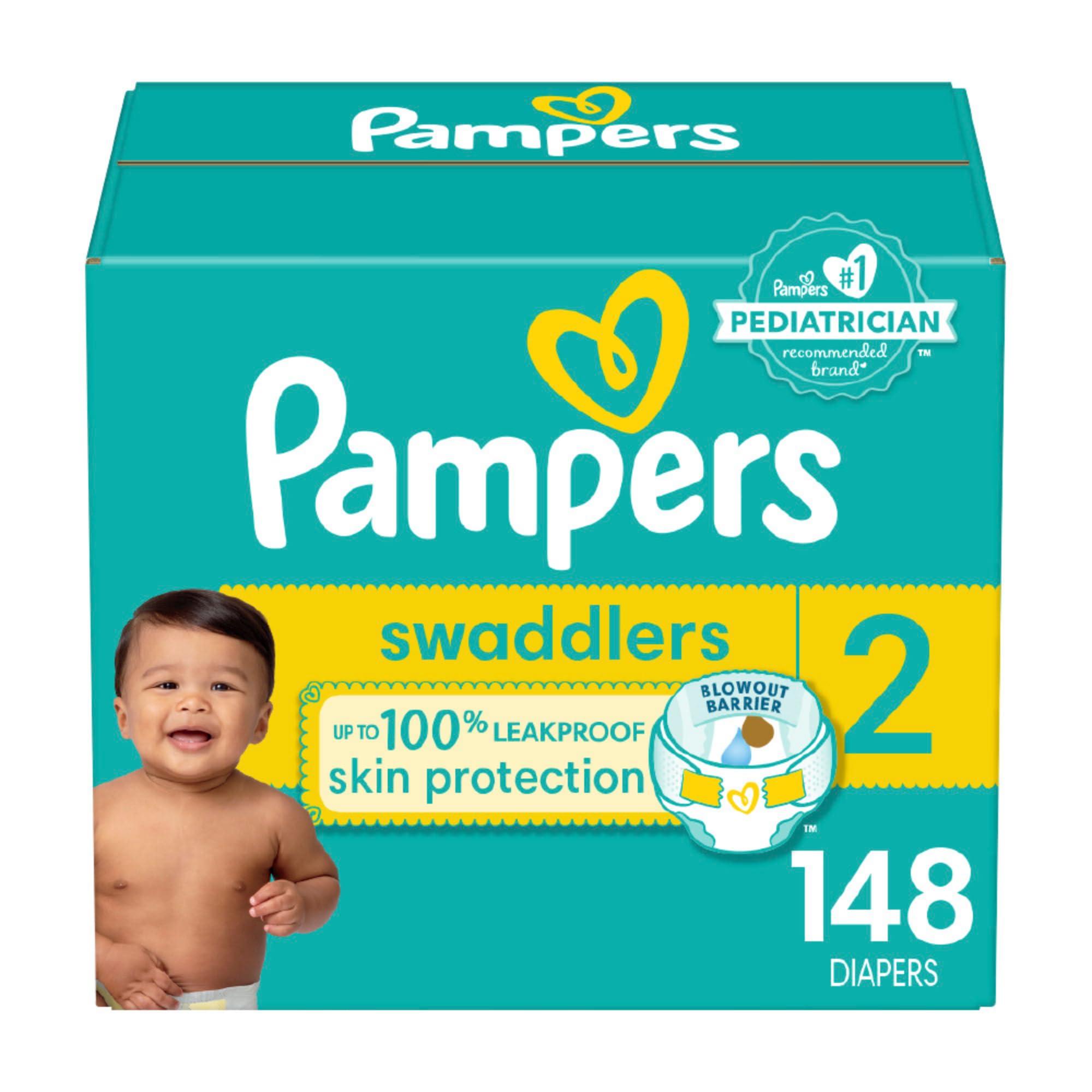 Pampers Pampers Baby Diapers - Swaddlers - Size 2, 148 Count, Ultra Absorbent Disposable Infant Diaper