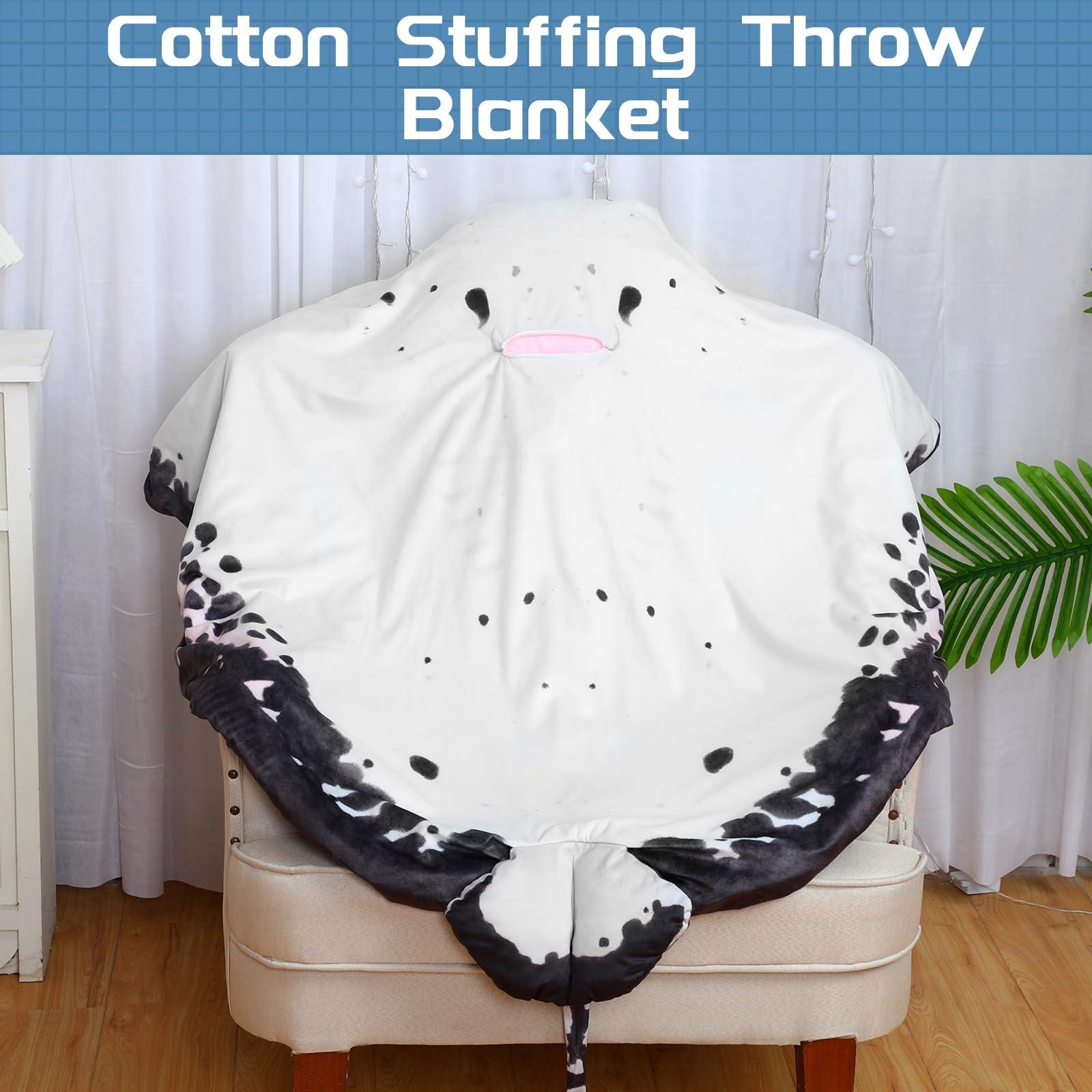 Ganeen Ganeen Devil Fish Blanket Manta Ray Animals Blanket Soft Plush Stuffed Toy 50 x 50\'\' Kawaii Office Blanket Mat Carpet Cute Hugging Pillow Airplane Men Woman Home Decor Blanket for Pets