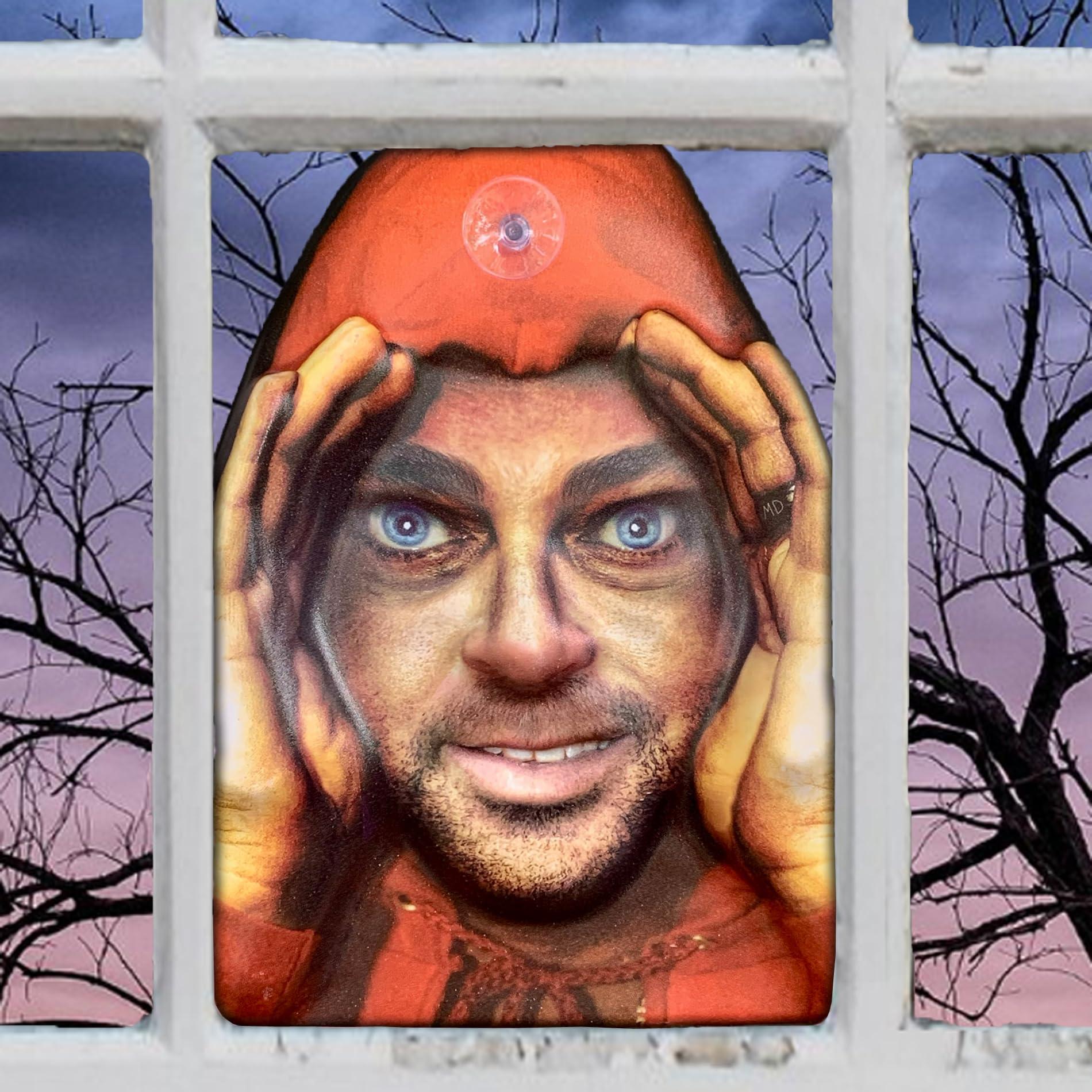 Forum Novelties Scary Peeper Menacing Creep Cling Peeping Tom Hanging Window Halloween Decoration Suction Cup Mask Prank Novelty Gag Gift Creepy Creeper Spooky Man Face