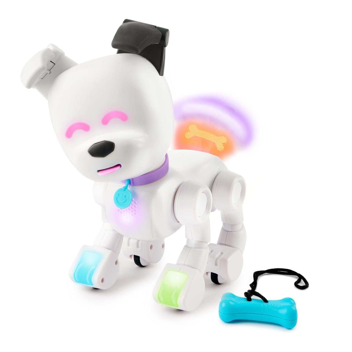 Dog-E Dog-E Interactive Robot Dog with Colorful LED Lights, 200+ Sounds & Reactions, App Connected (Ages 6+)