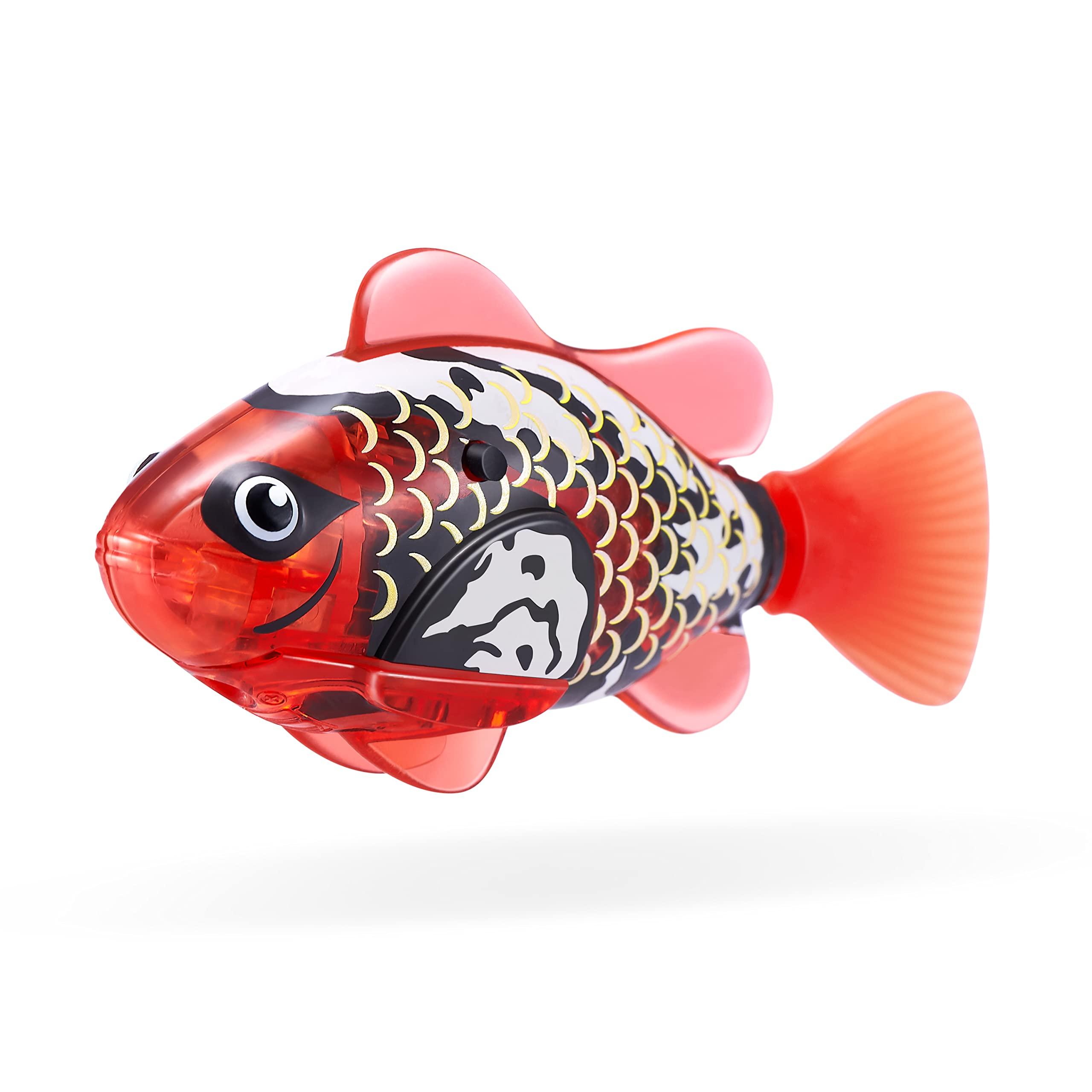 Robo Alive Robo Alive Robo Fish Robotic Swimming Fish (Blue + Red) by ZURU Water Activated, Changes Color, Comes with Batteries, Amazon Exclusive (2 Pack) Series 3