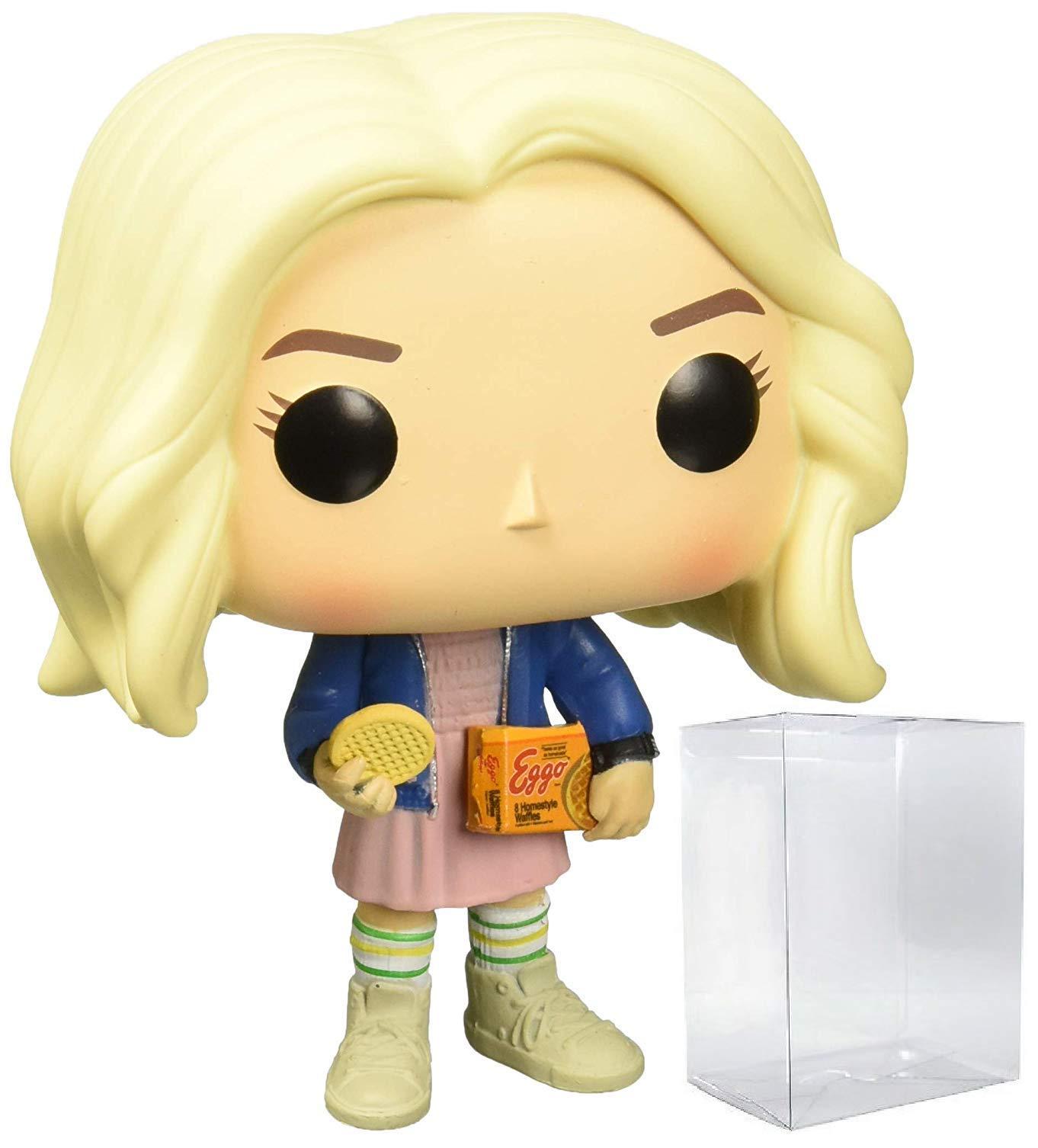 POP Funko POP [Stranger Things] - Eleven in Wig with Eggos Limited Edition Chase Pop! Vinyl Figure (Bundled with Compatible Pop Box Protector Case), Multicolor, 3.75 inches