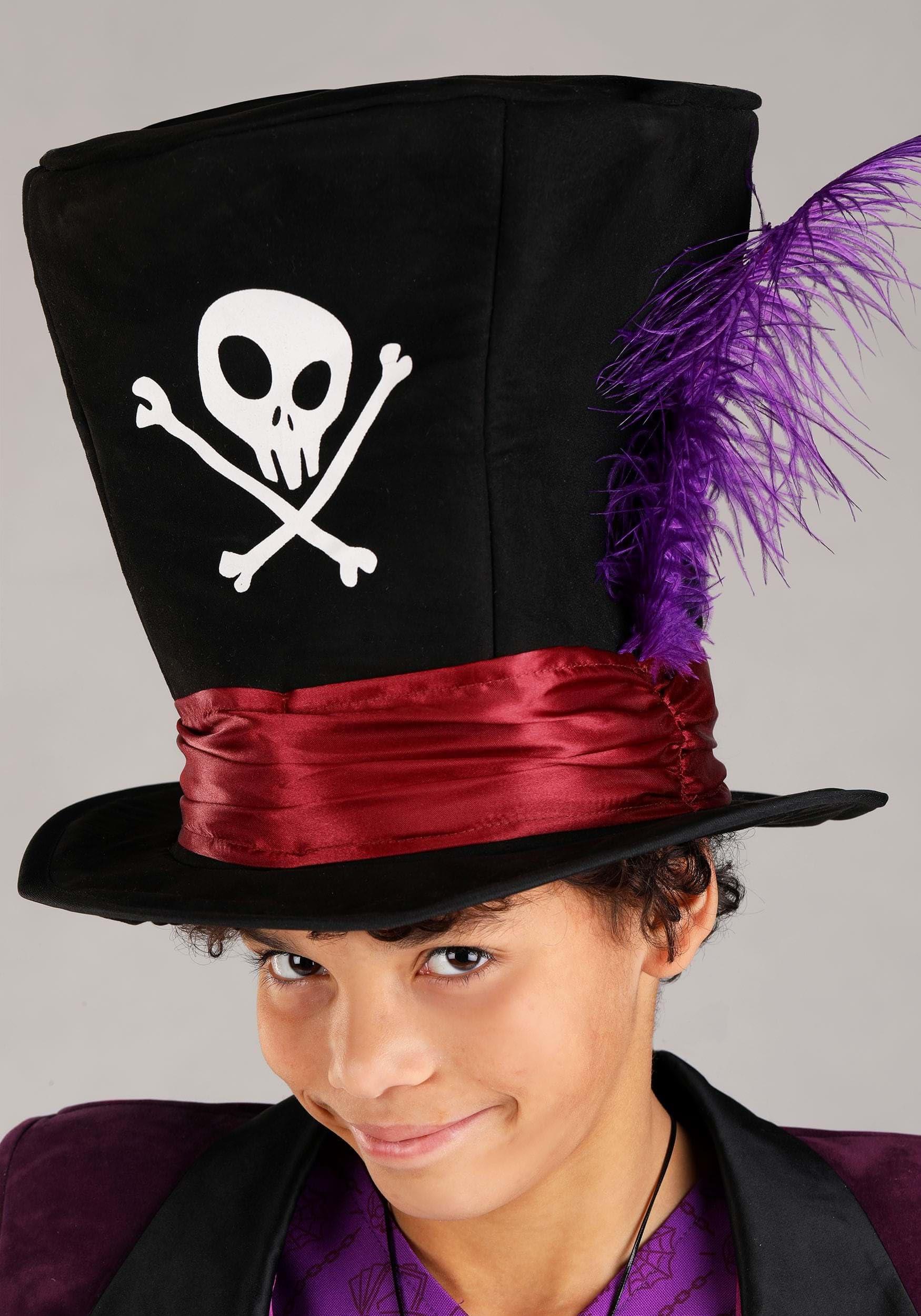 Fun Costumes Disney Boys Dr. Facilier Costume - The Princess and the Frog Shadow Man Outfit for Kids with Hat, Necklace, Vest, and More Small