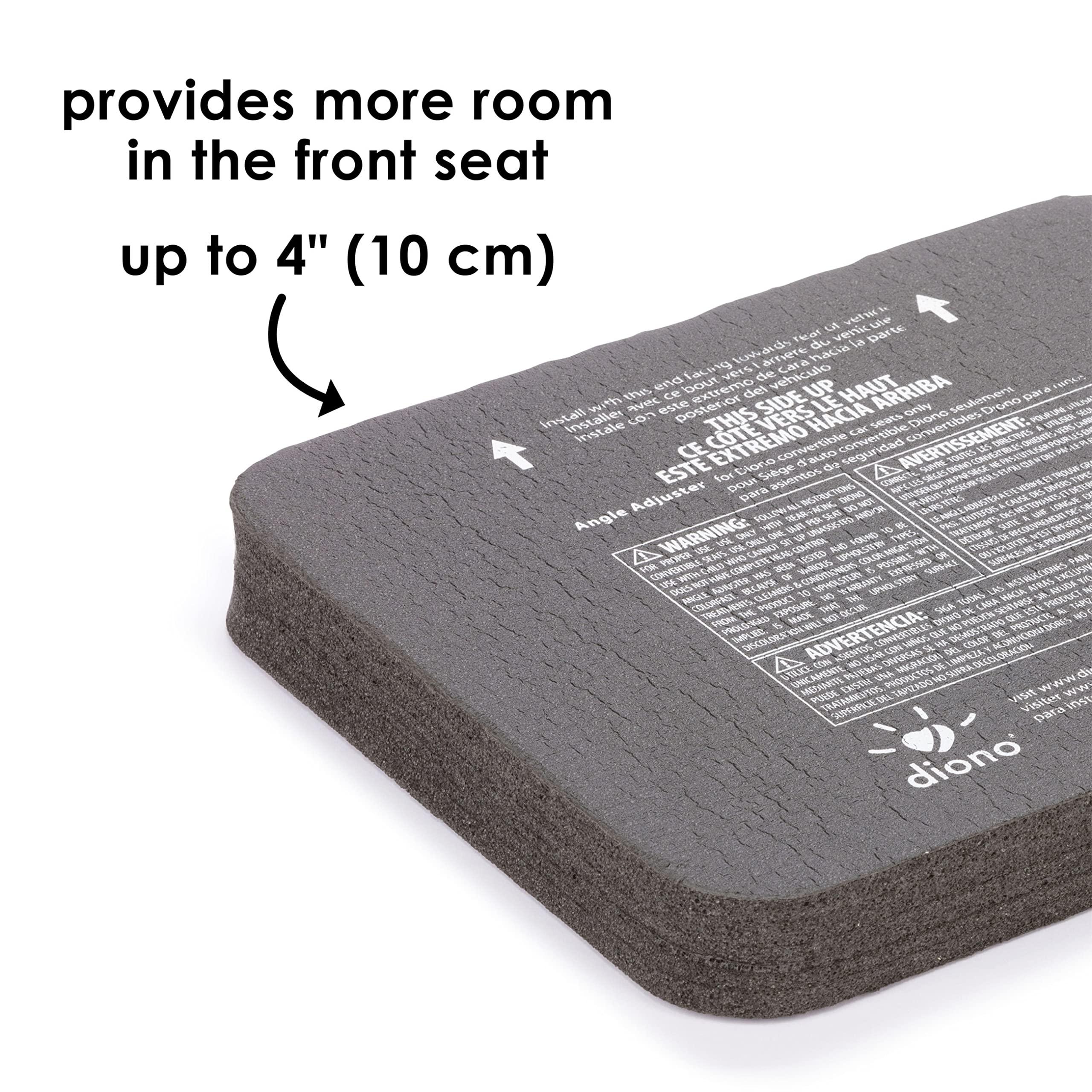 Diono Diono Angle Adjuster Car Seat Leveler, Car Seat Wedge Cushion, Foam Provides More Legroom for Rear-Facing Car Seats