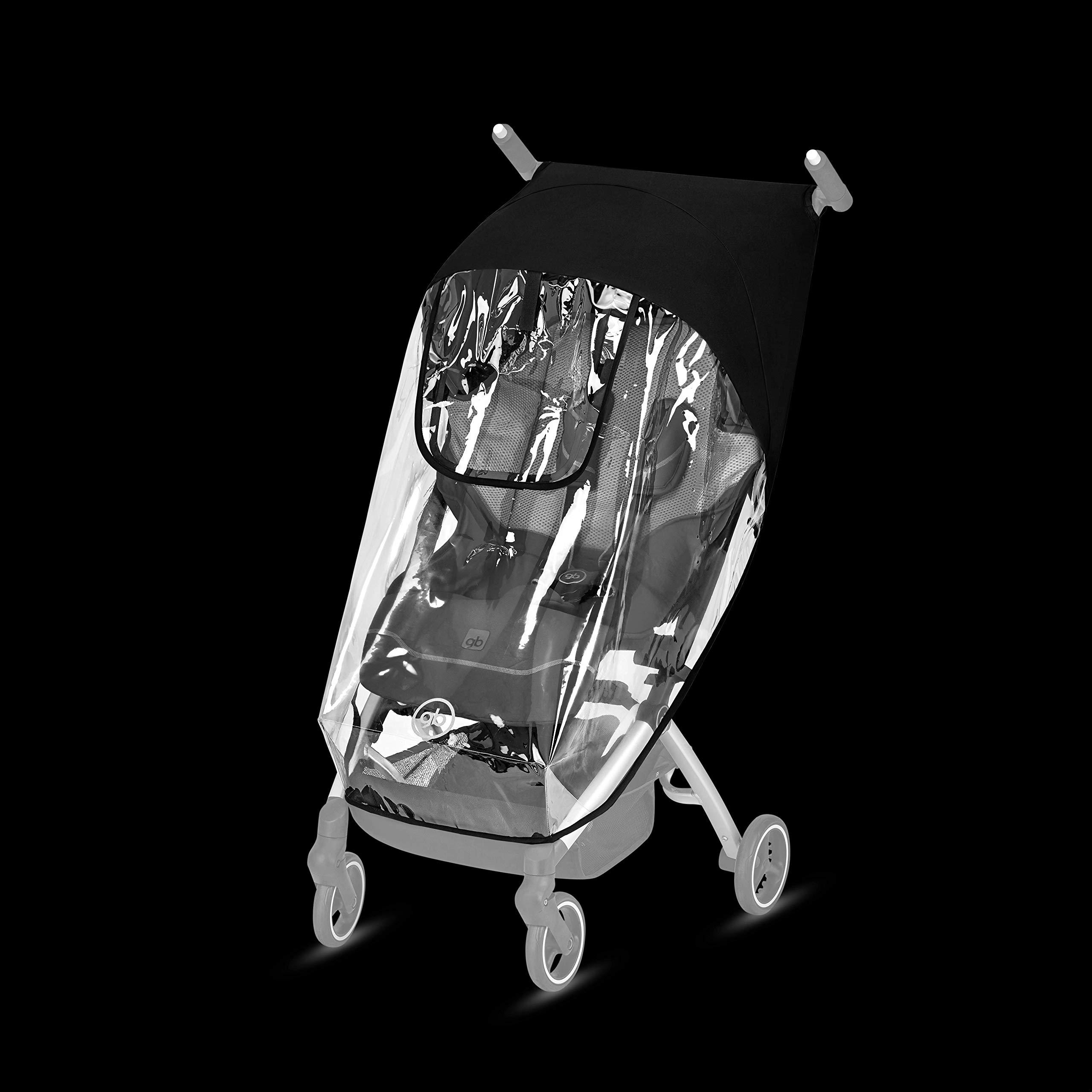 gb gb Pockit+ All City, Ultra Compact Lightweight Travel Stroller with Front Wheel Suspension, Full Canopy, and Reclining Seat in Night Blue