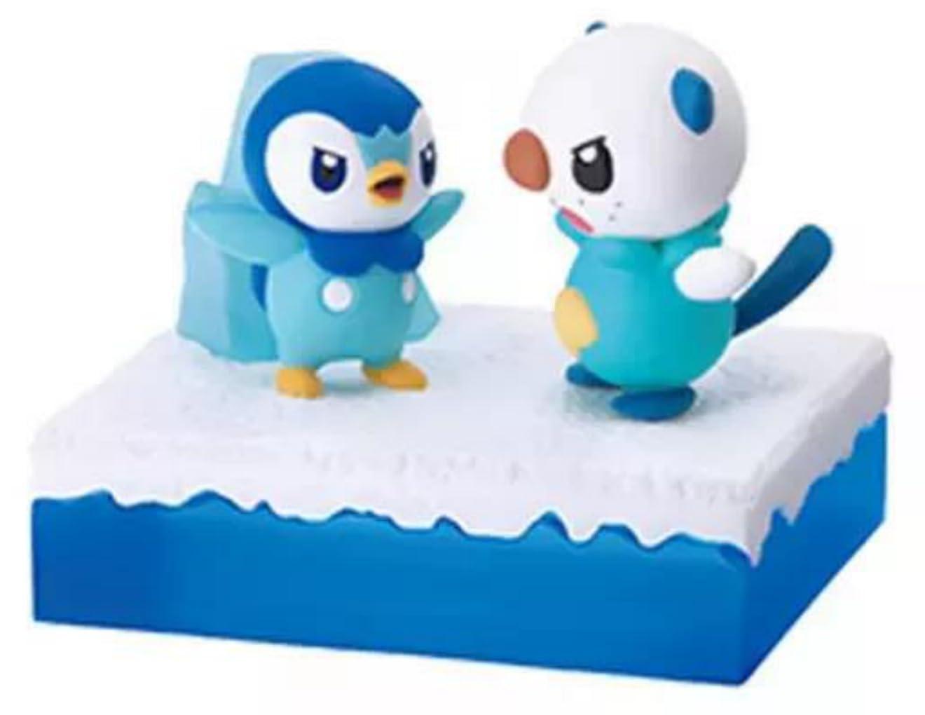 Re-Ment Re-Ment Pokemon Piplup on Ice Miniature Figures (Piplup & Oshawott)