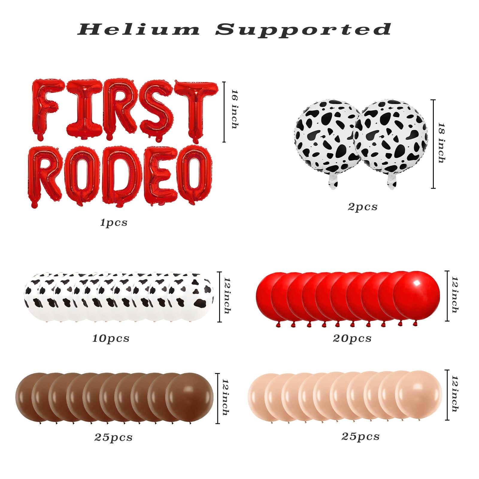 boodecor First Rodeo Balloon Garland Arch Kit,Western Cowboy My 1st Rodeo Party Decorations,CowBoy Themed Party Baby Shower Farm Birthday Party Decorations