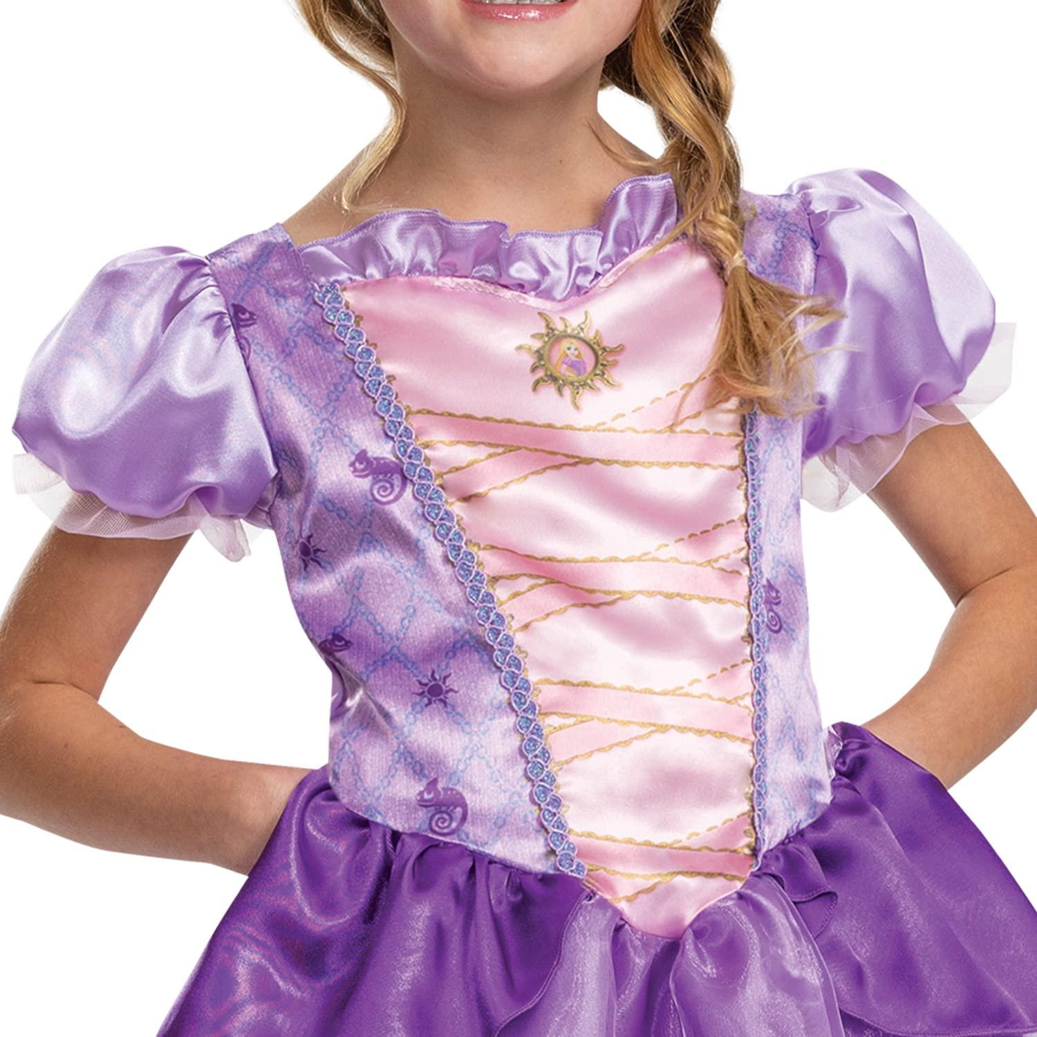 Disguise Recycled Blend Rapunzel Costume, Official Disney Tangled Costume, Kids Size (4-6x)