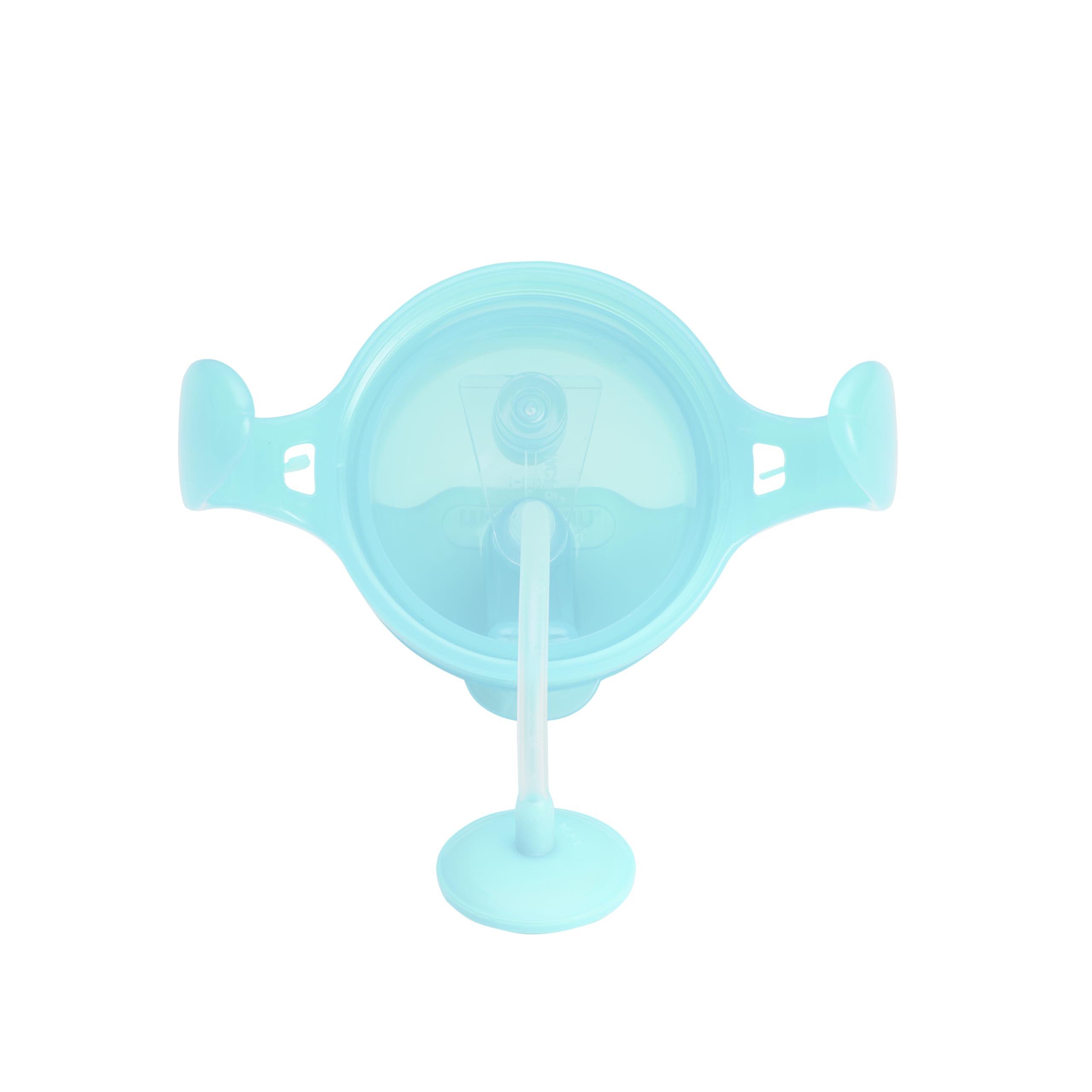 Munchkin Munchkin Any Angle Sippy Cup for Toddlers, Weighted Straw Trainer Cup with Click Lock Lid, 7 Ounce, 2 Pack, Blue/Green