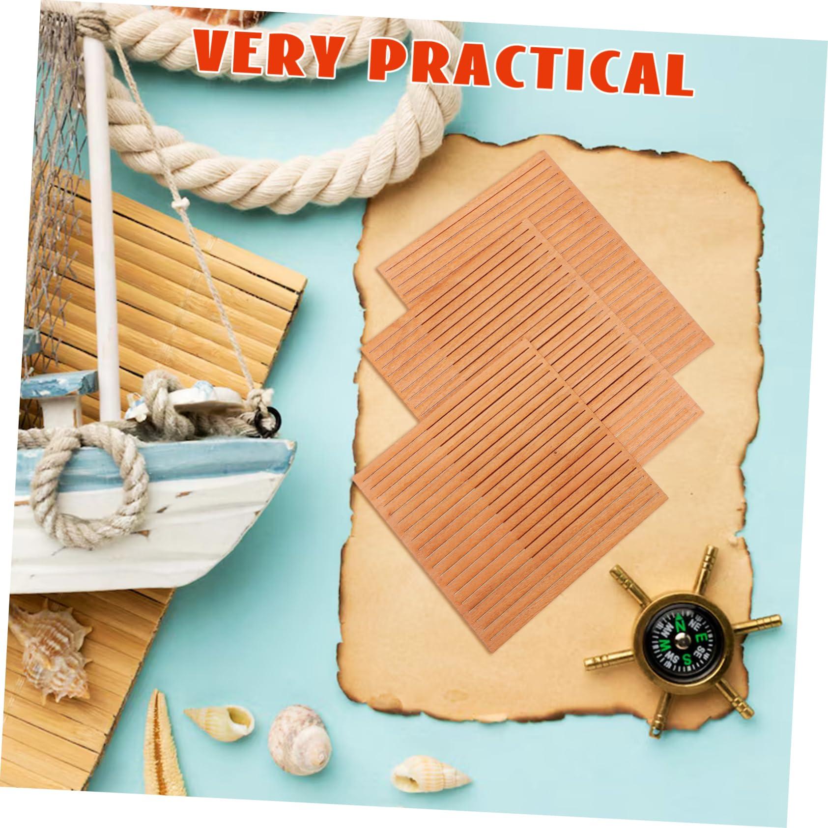 QUMIIRITY QUMIIRITY DIY Boat Model Flooring Material 80pcs Miniature Floorboard Realistic Solid Wood Mini Decking for Craft Projects