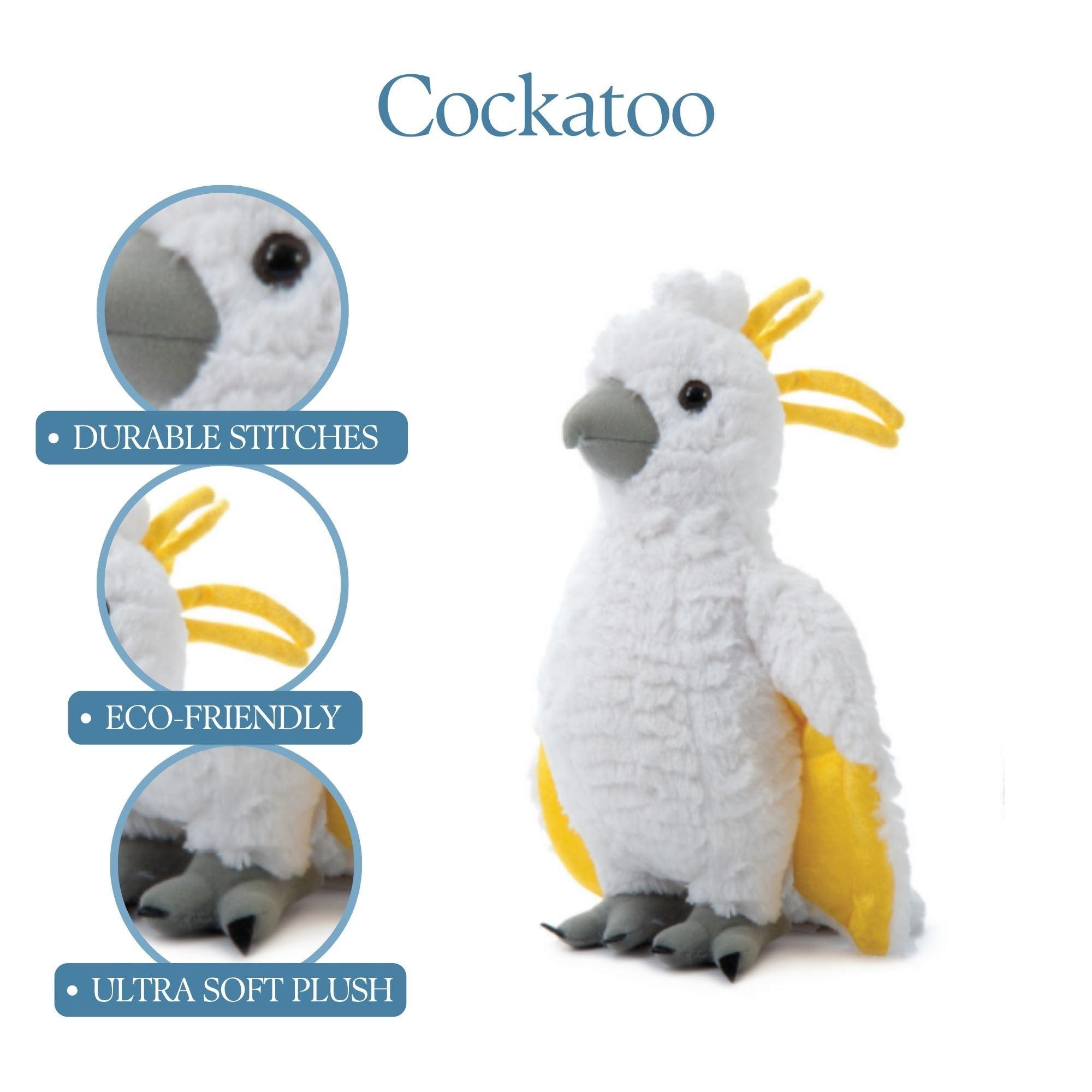 The Petting Zoo The Petting Zoo Cockatoo Stuffed Animal, Gifts for Kids, Wild Onez Zoo Animals, Cockatoo Plush Toy 12 inches