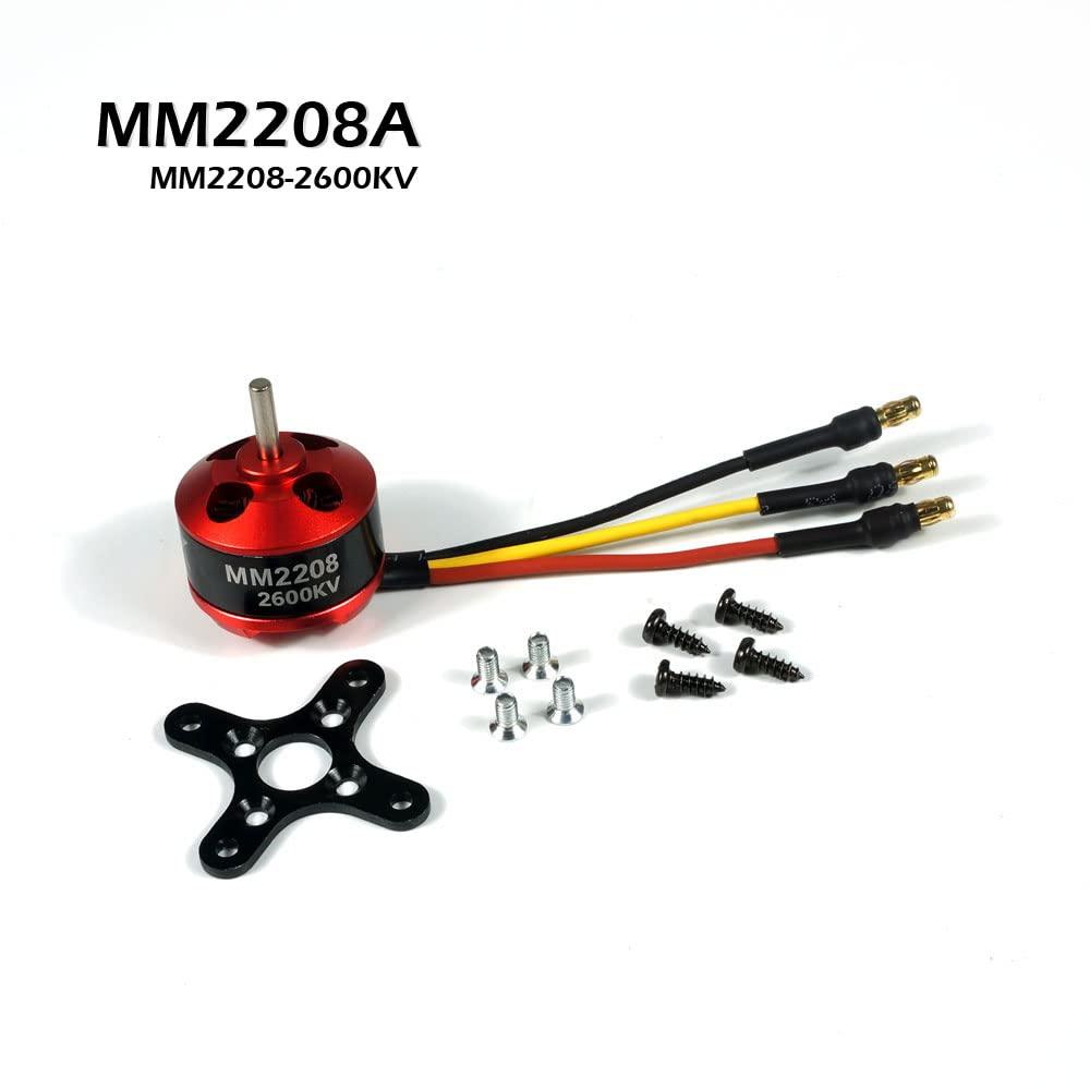 Dancing Wings Hobby Micro brushless Metal Motor MM2208 1700KV 2600KV Power Supply for RC Models (MM2208A)