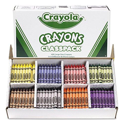 Crayola Crayola 528038 Classpack Large Size Crayons, 50 Each of 8 Colors, 400/Box