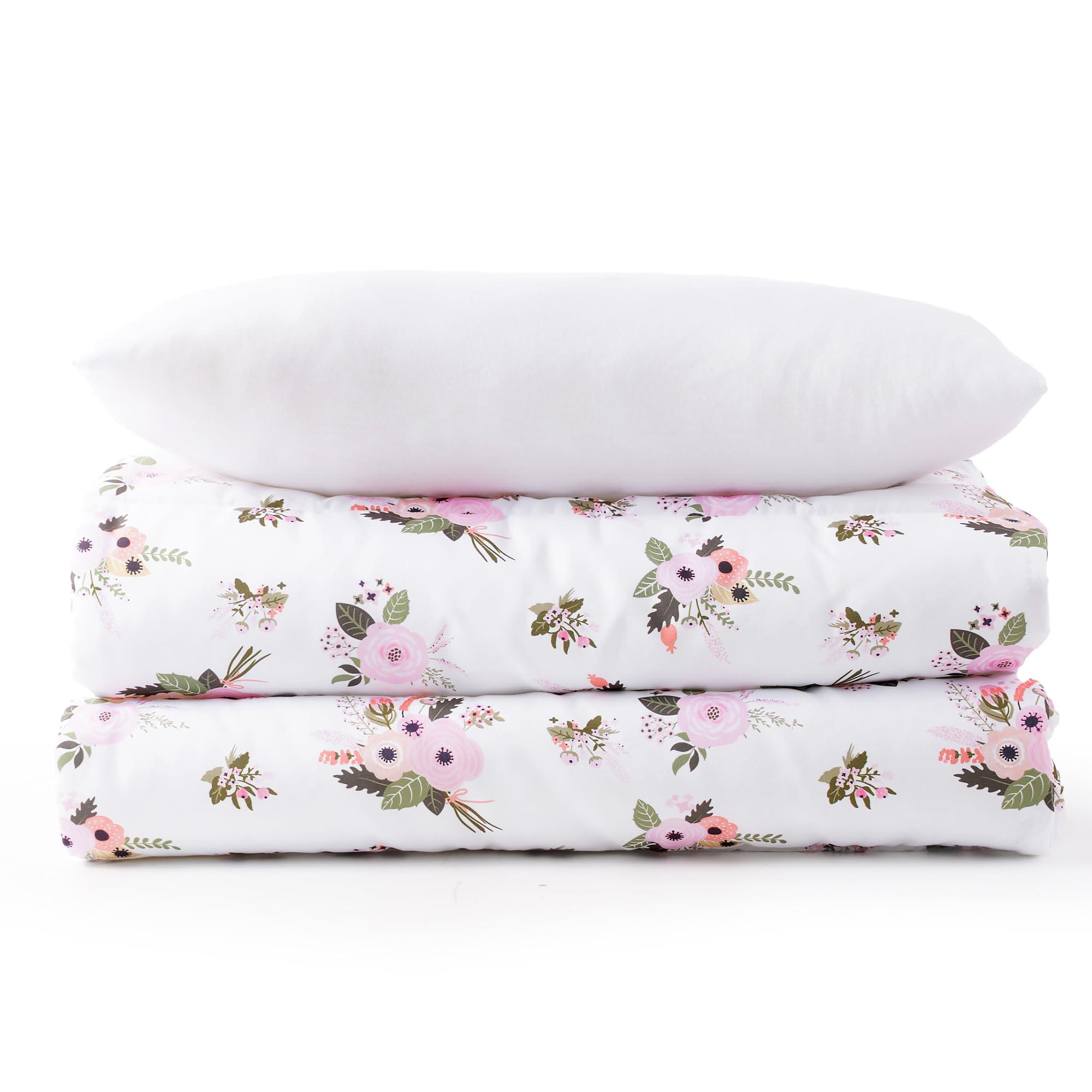 Bunnikins & Clover Bunnikins & Clover Toddler Nap Mat with Removable Pillow, Cotton Nap Mats for Preschool, Easy Clean Toddler Sleeping Mat for Kindergarten, Kids Sleeping Bag for Travel Camping