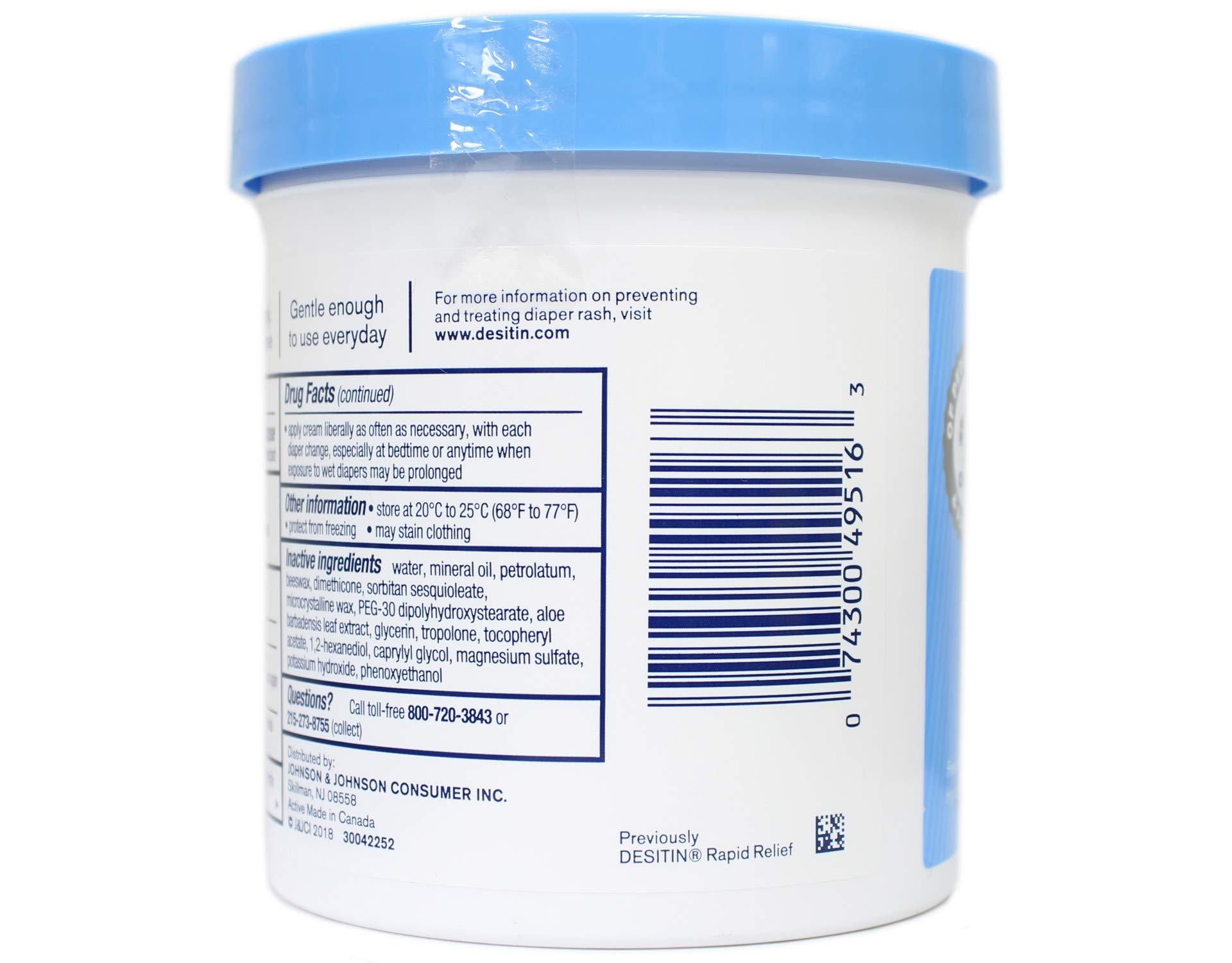 Desitin Desitin Daily Defense Baby Diaper Rash Cream with Zinc Oxide to Treat, Relieve & Prevent diaper rash, Hypoallergenic, Dye-, Phthalate- & Paraben-Free, 16 oz