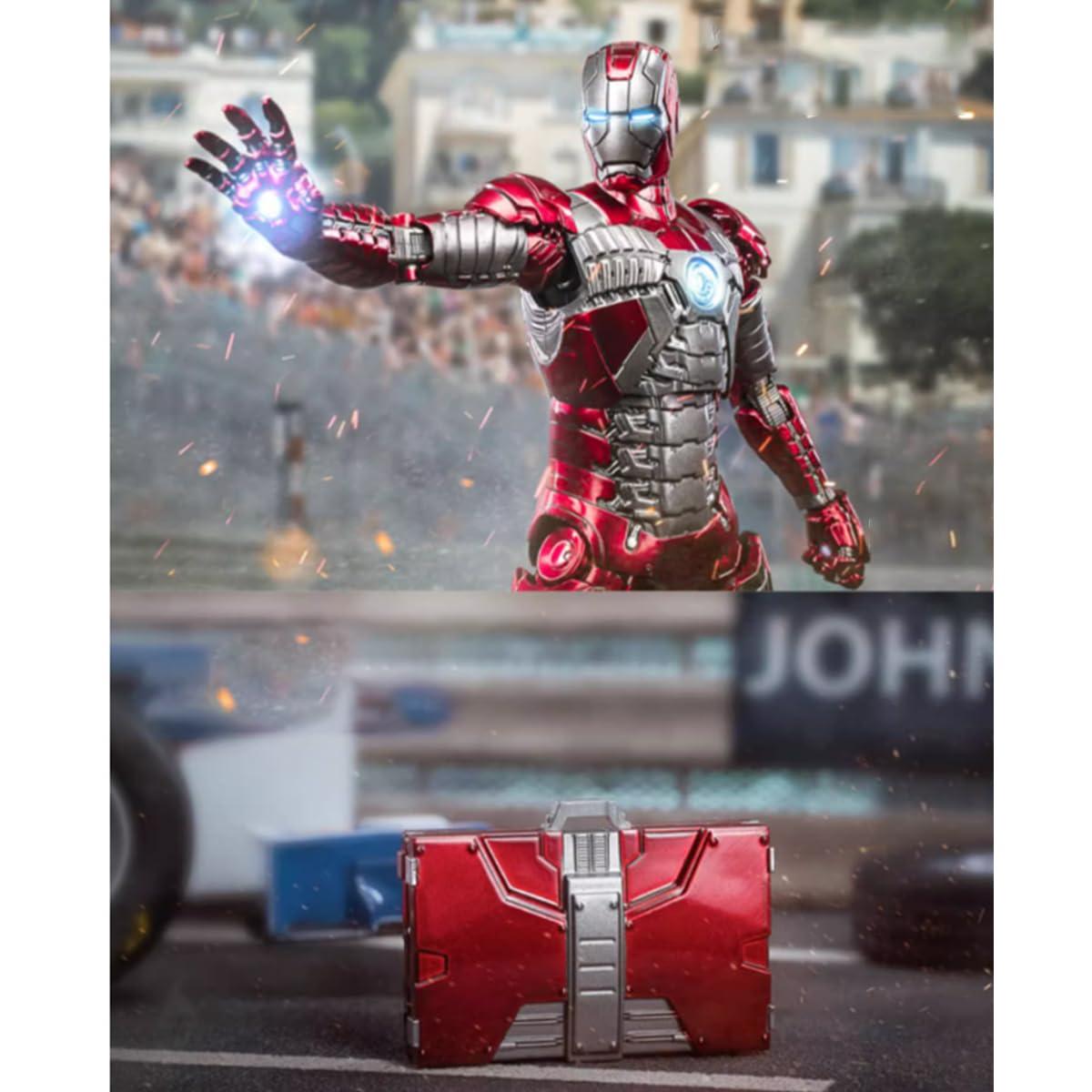 HiPlay HiPlay ZD Toys Anniversary Series Collectible Figure Full Set: Iron Man MK5, Illuminated Edition, Height 18cm Miniature Action Figurine FGBMK5