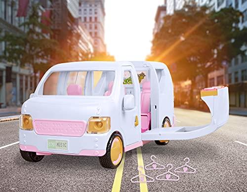 Lori Lori Dolls Sweet Escape Luxury SUV Vehicle for Mini Dolls Large Pink Car for 6-inch Dolls Music Booth & Wardrobe Sounds & Lights Doors & Window Open 3 Years +, (LO37115C1Z)